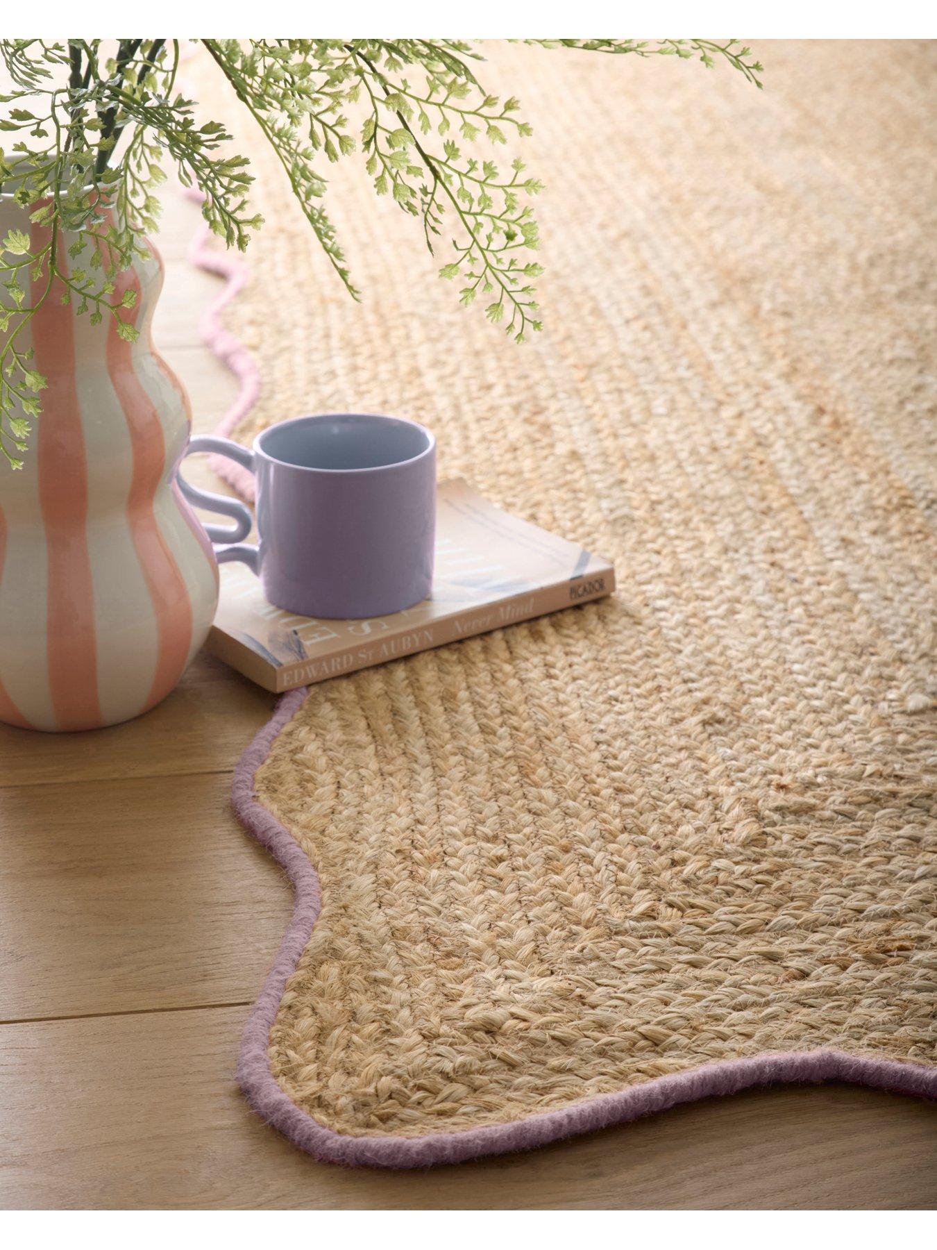 Image 3 of 4 of Very Home Jute Scalloped Edge Rug 120x170cm