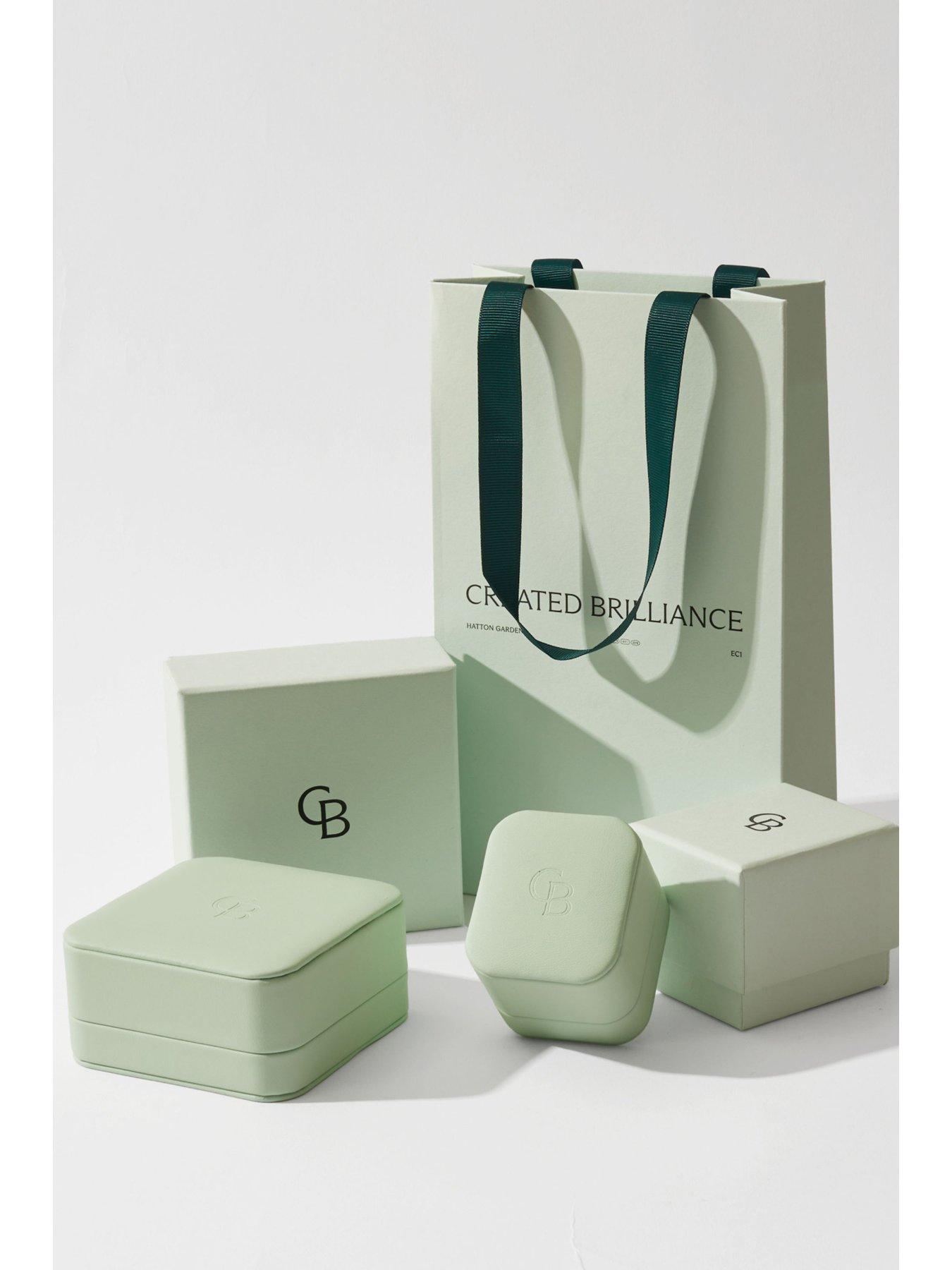 Image 6 of 6 of Created Brilliance Cleo 9ct Yellow Gold Created Emerald Trilogy Ring