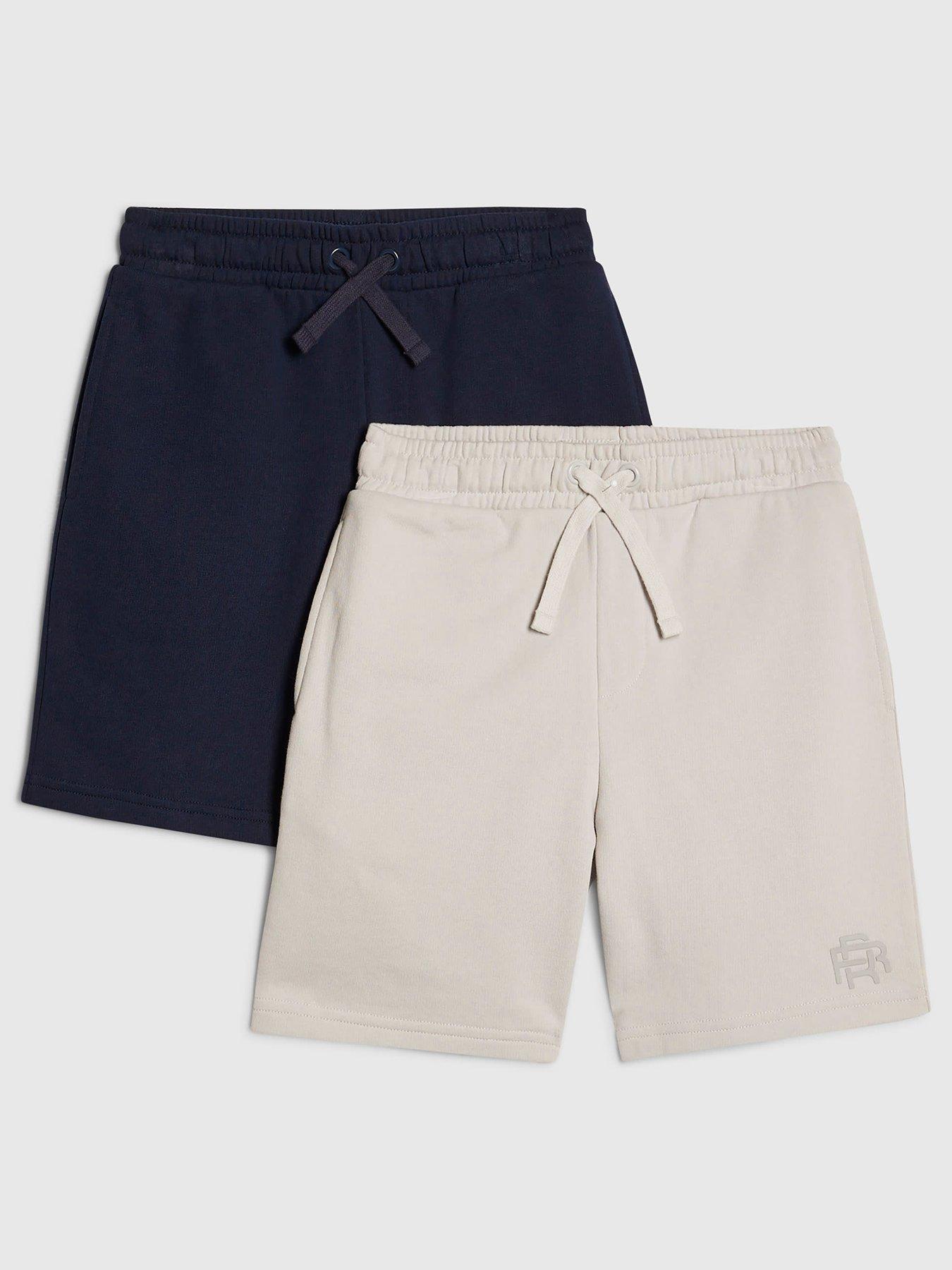 Image 1 of 4 of River Island Older Boys 2 Pack Essentials Shorts - Multi