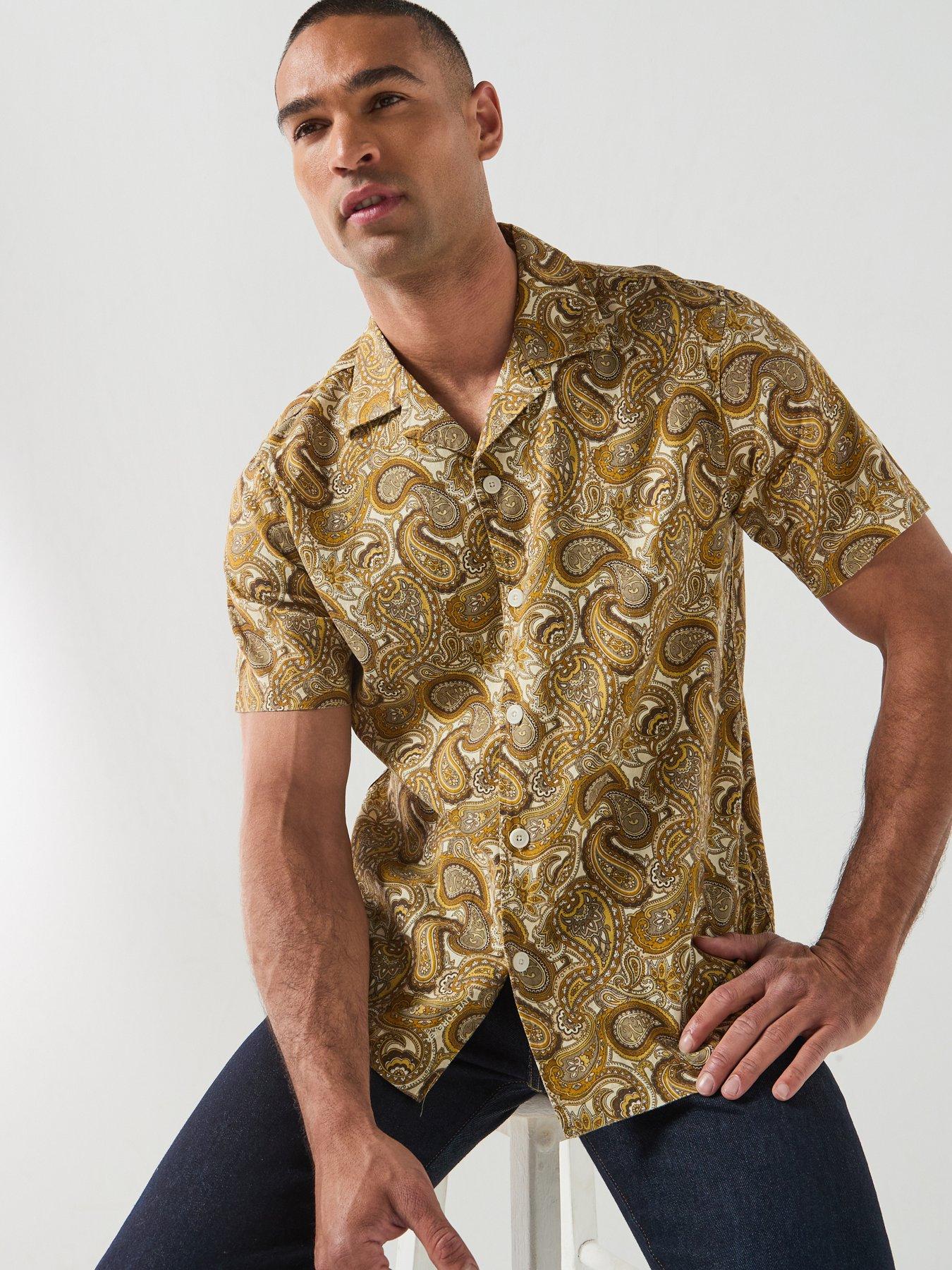 Pretty Green Hermosa Paisley Print Short Sleeve Shirt - Multi