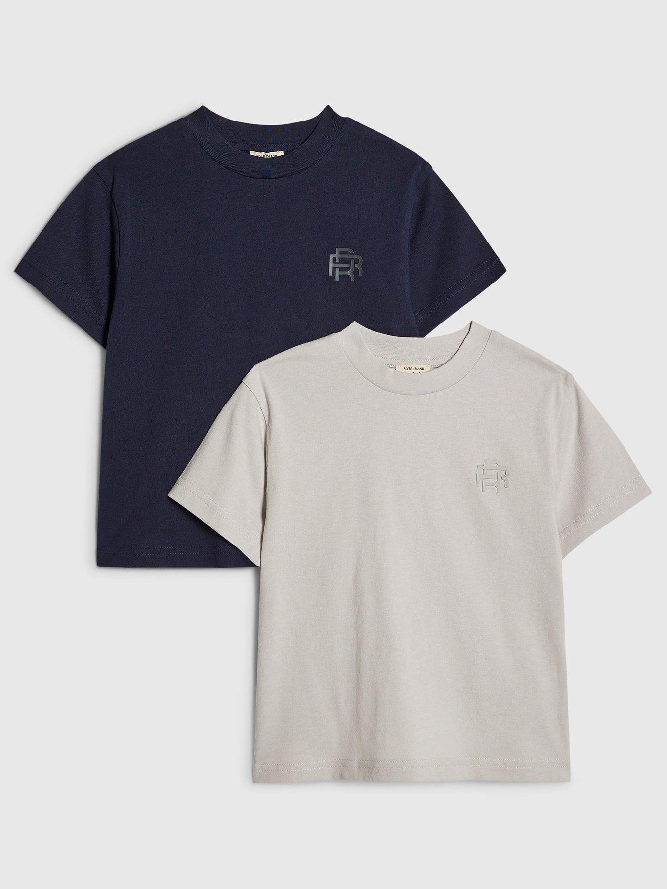 River Island Mini Boys 2 Pack T-Shirts Set - Navy