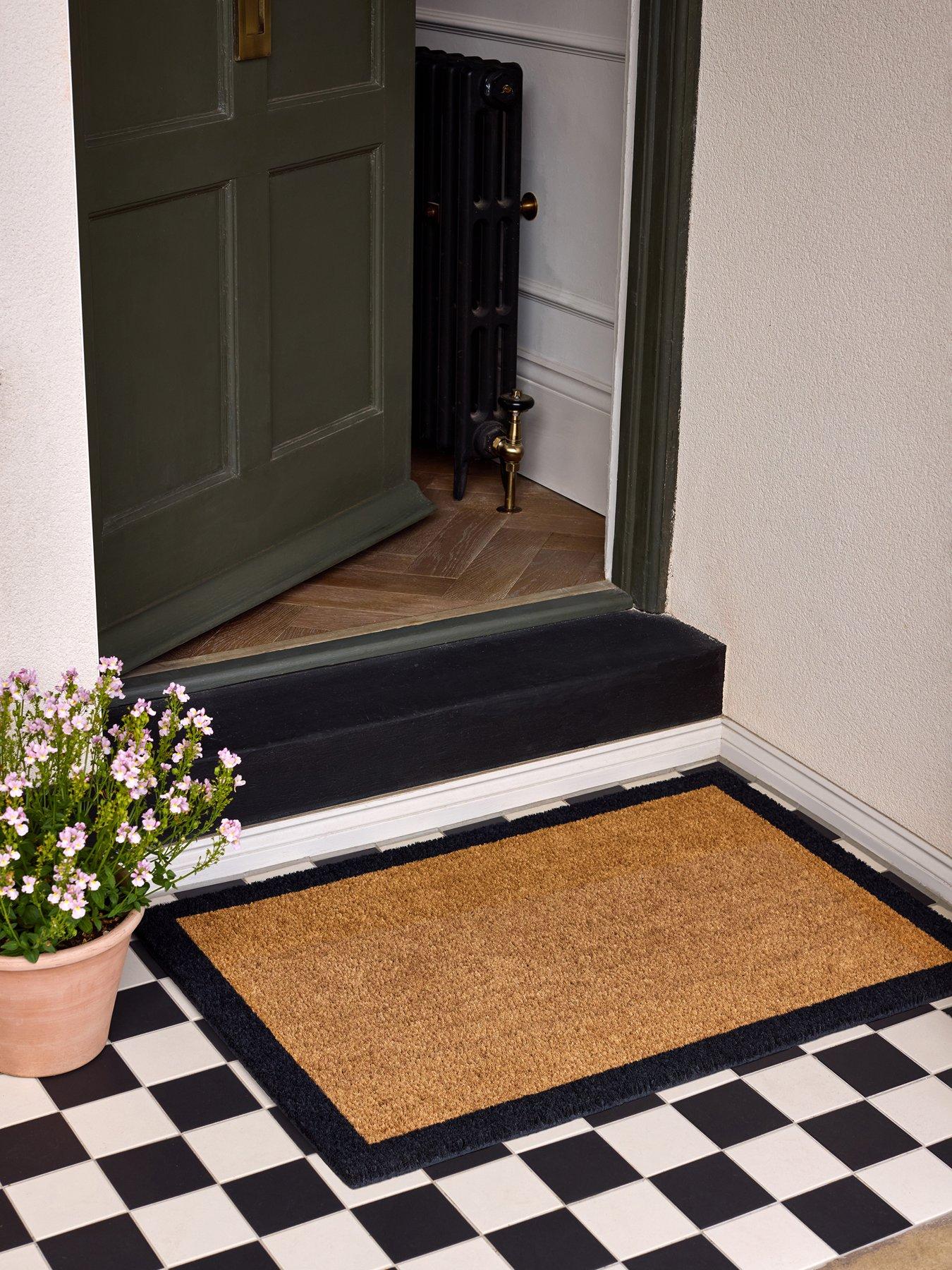 Very Home Black Border Coir Doormat 45x75cm