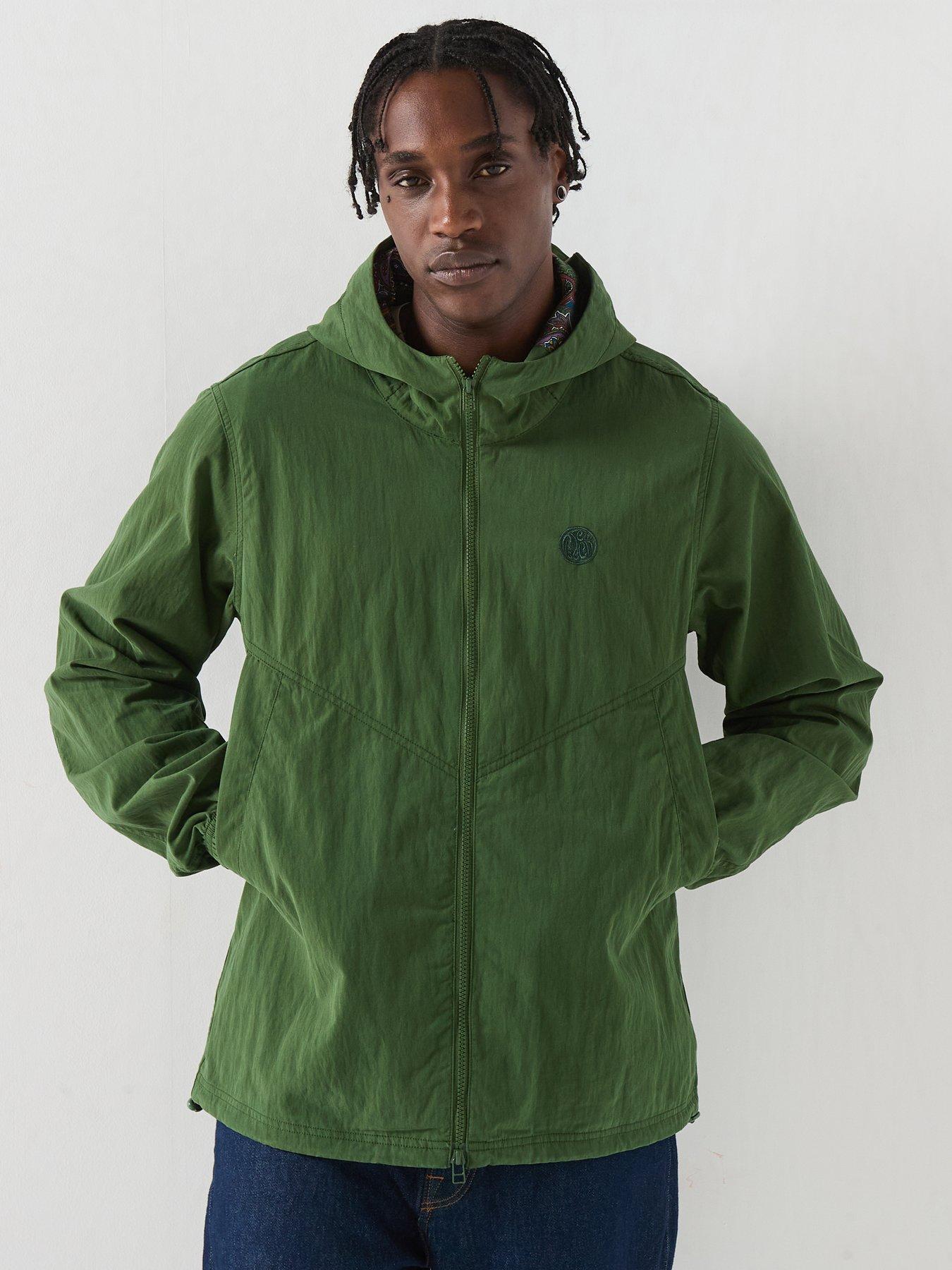 Pretty Green Feltham Lightweight Hooded Jacket, Khaki, Size M, Men - Image 4