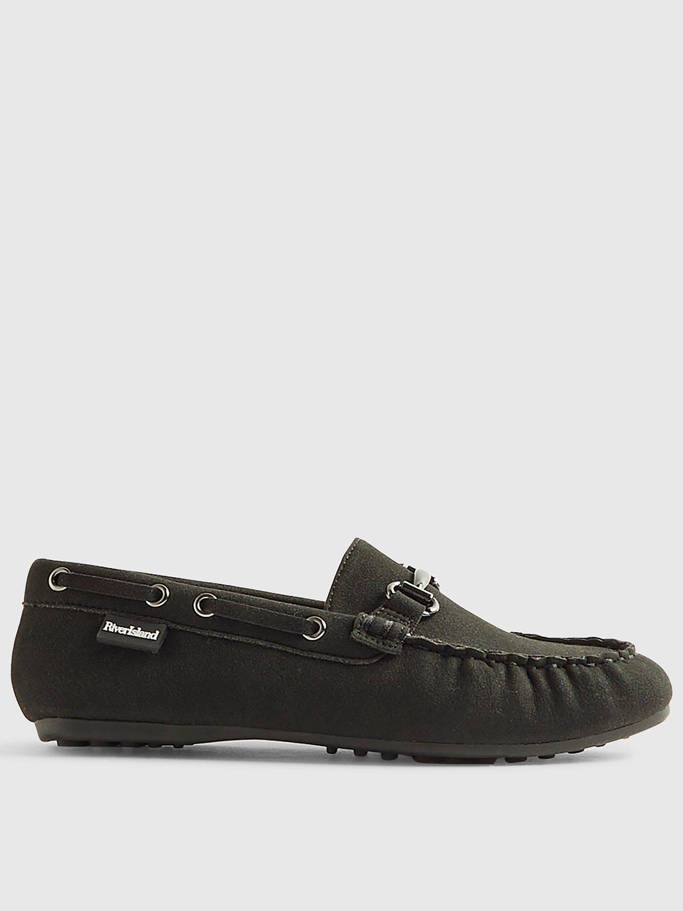 Image 1 of 5 of River Island Older Boys Occasion Loafers - Black