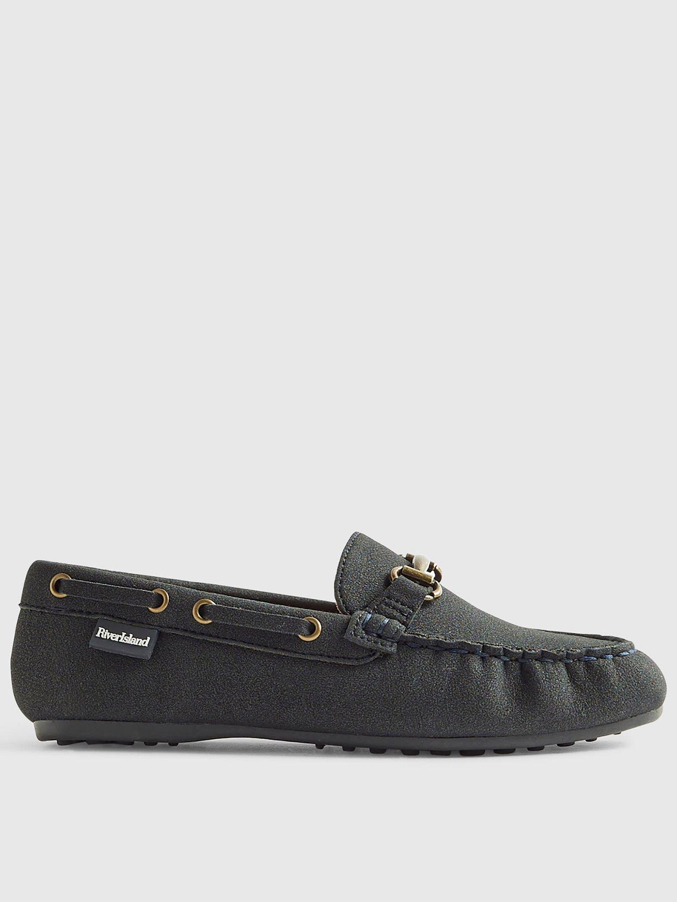 River Island: Older Boys Occasion Loafers - Navy