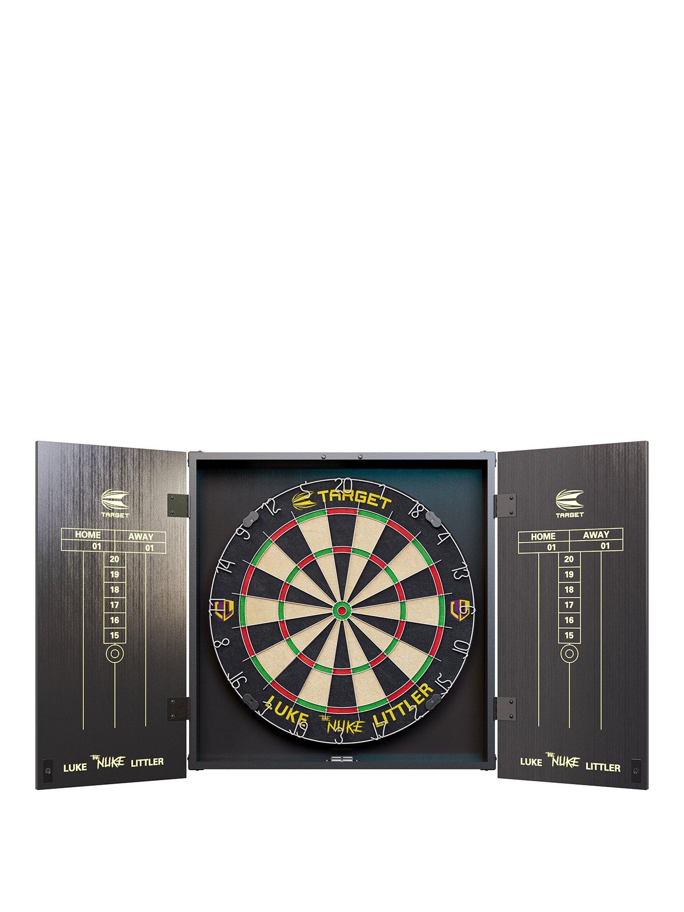 Target Luke Littler Dartboard and Cabinet Set Plus Darts