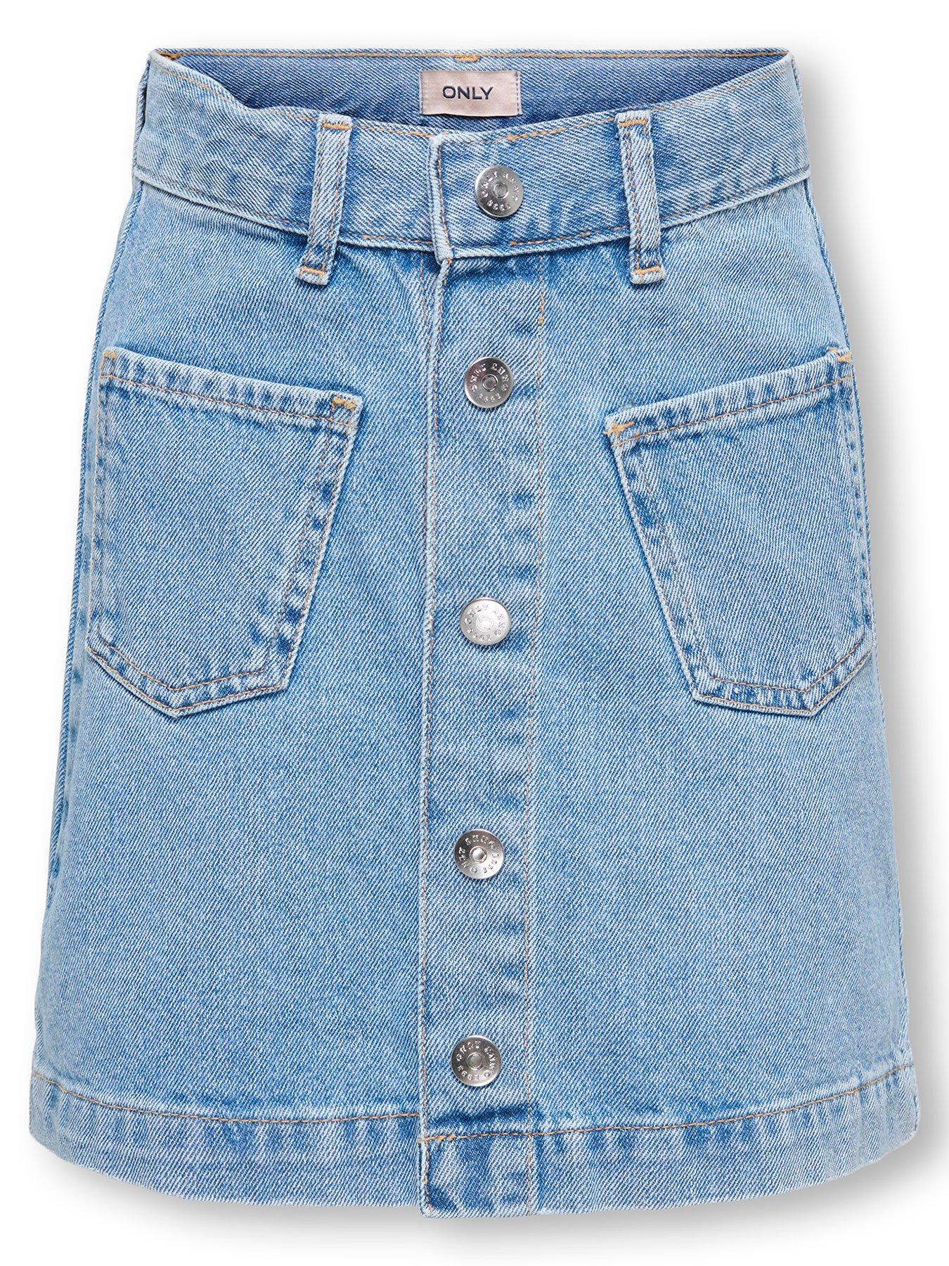 Image 1 of 3 of Only Kids Girls Denim Skirt - Blue