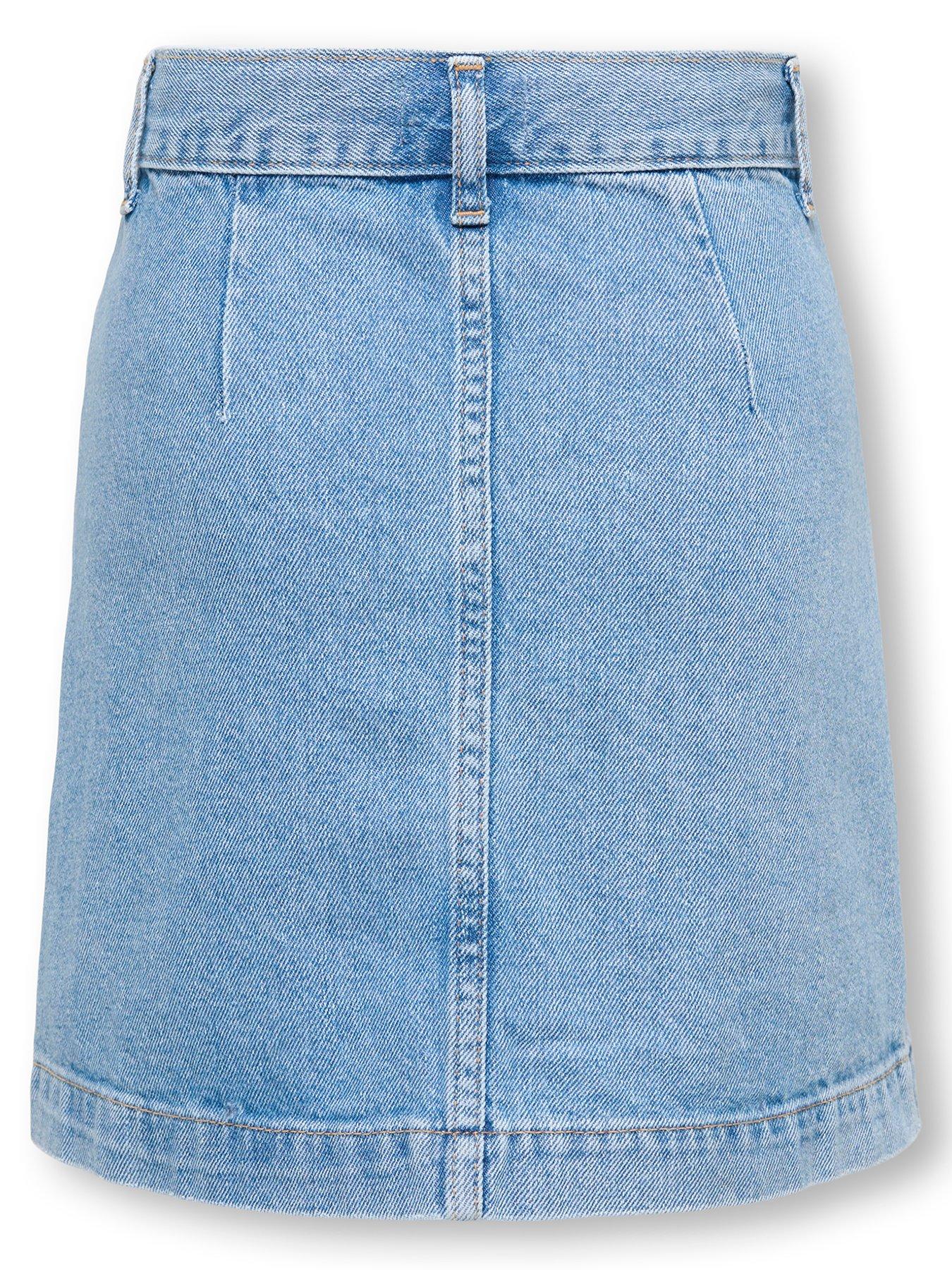Image 2 of 3 of Only Kids Girls Denim Skirt - Blue