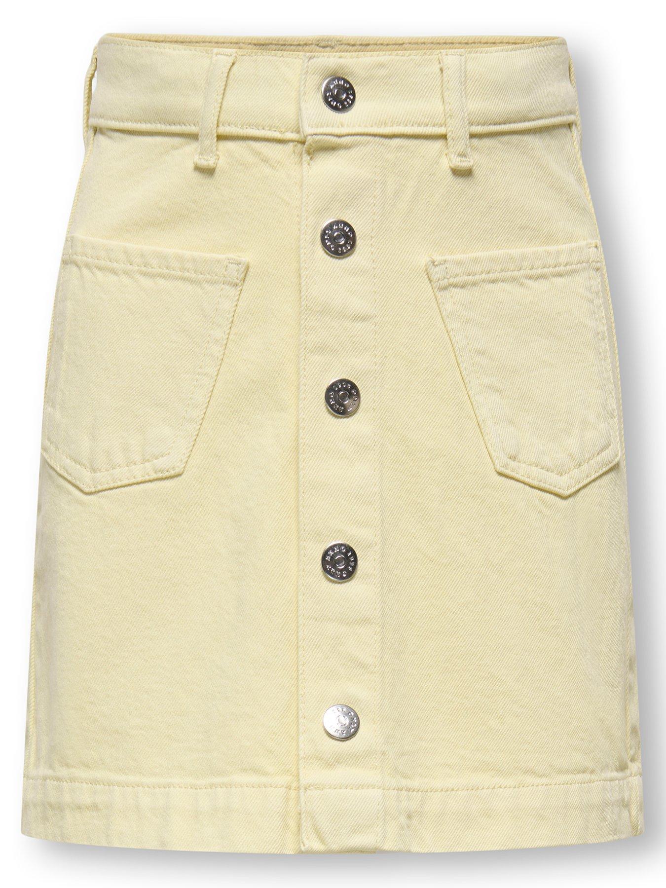 Image 1 of 3 of Only Kids Girls Denim Skirt - Yellow