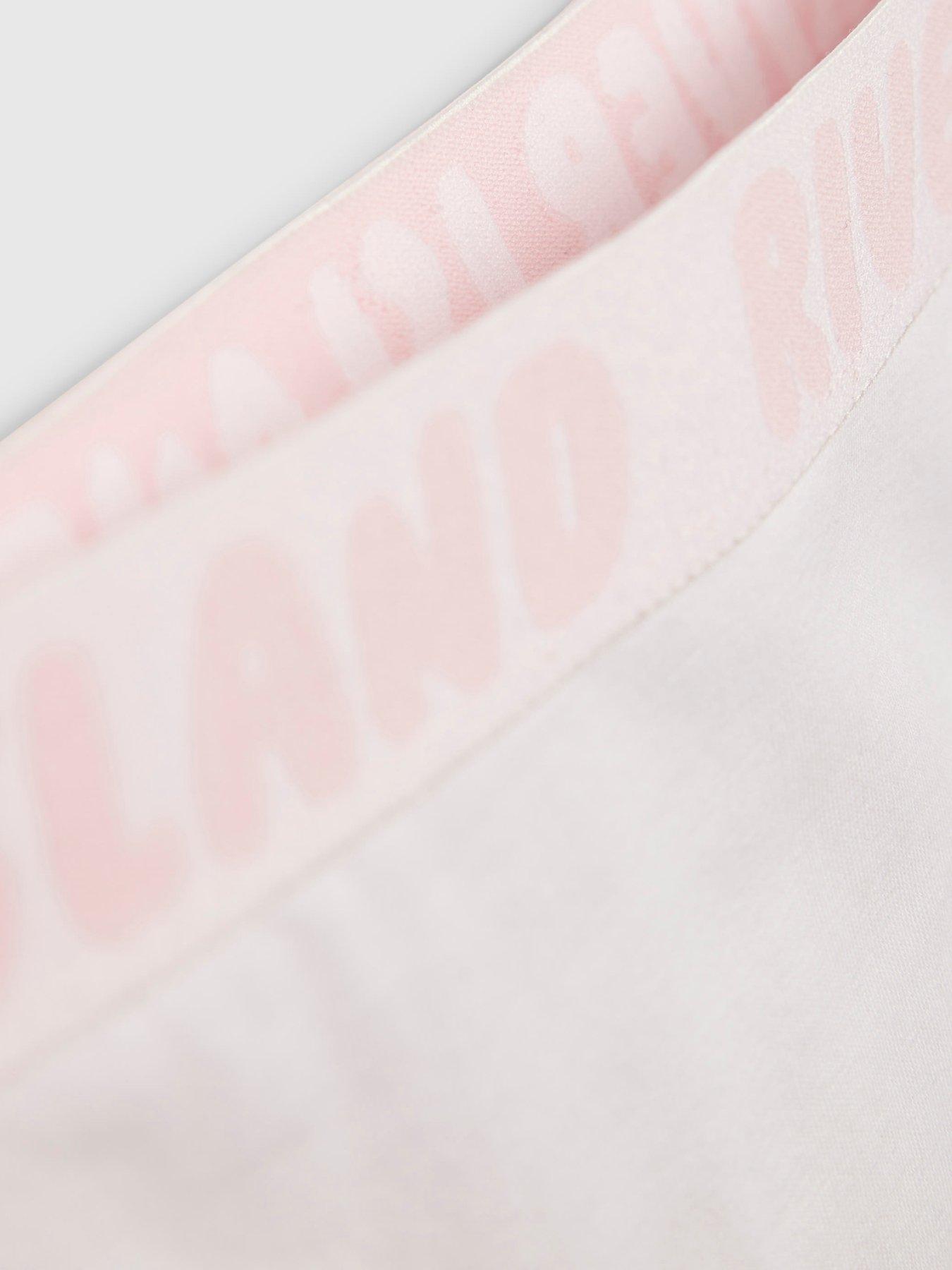 Image 4 of 4 of River Island Older Girls Strappy Crop Top And Brief Set - White