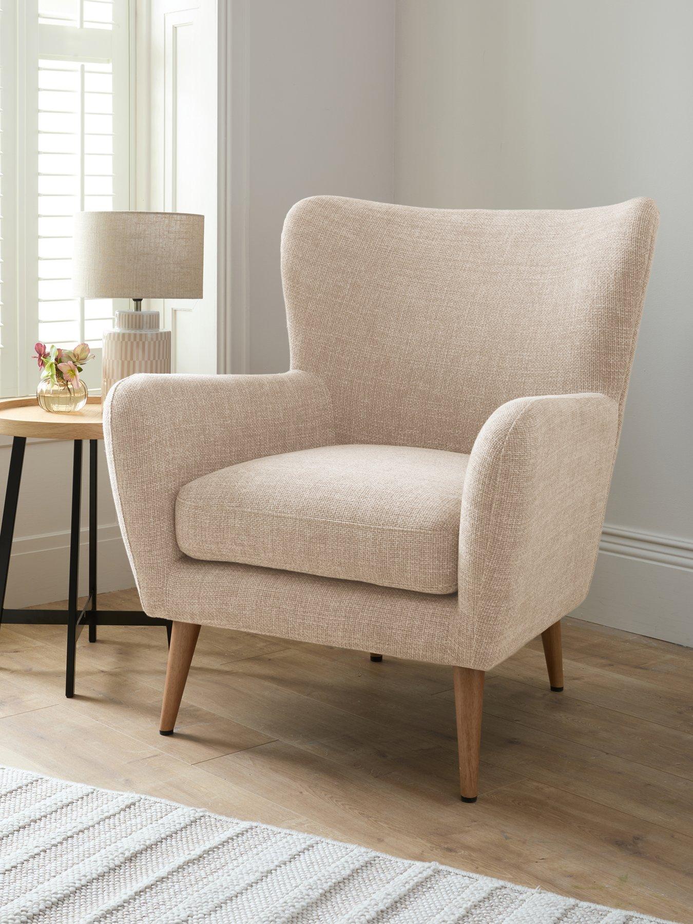 The Very Collection Dove Chunky Weave Wing Chair - FSC® Certified