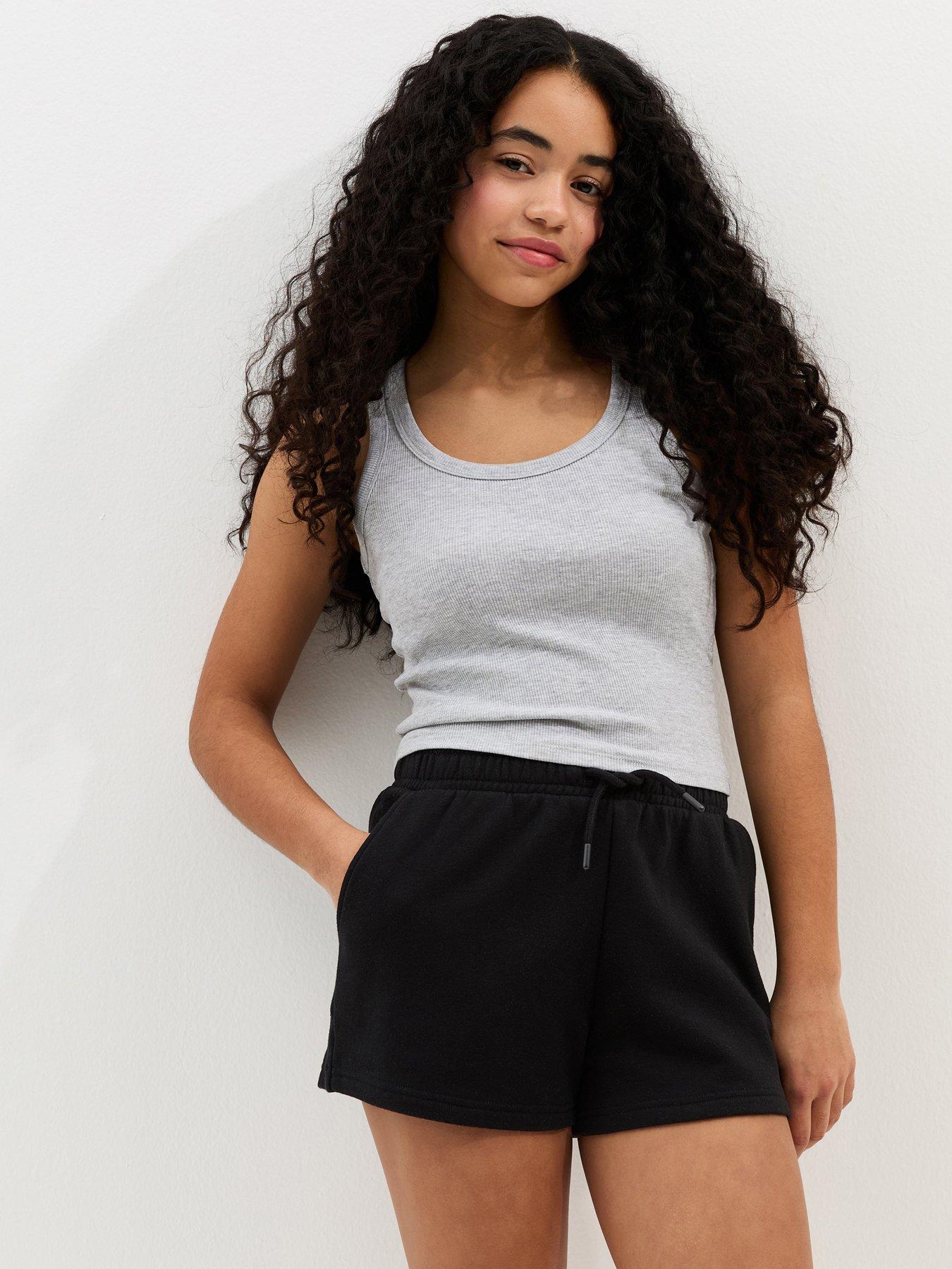 New Look 915 Girls Drawstring Jogger Shorts - Black