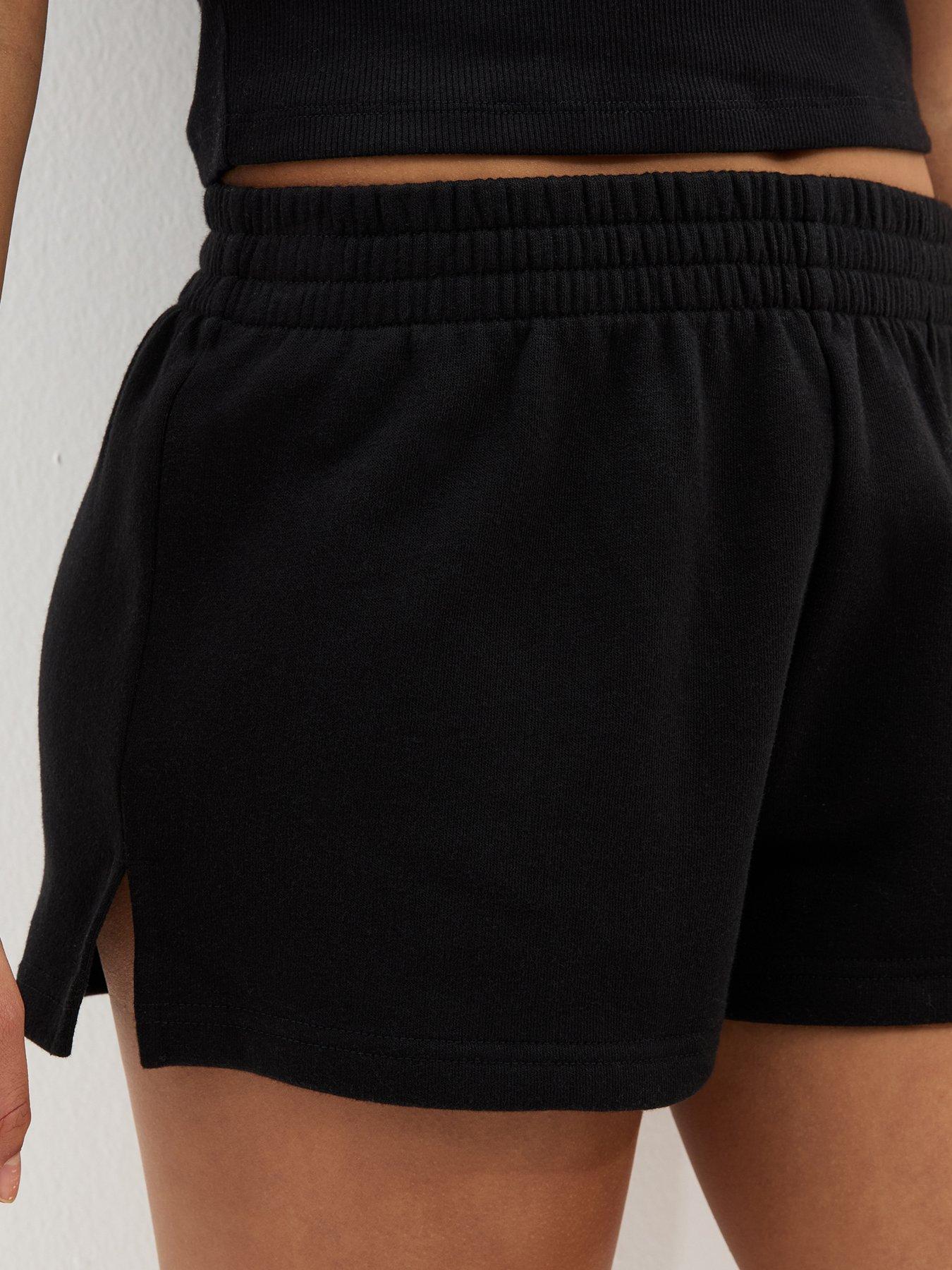 Image 4 of 5 of New Look 915 Girls Side Split Running Shorts &nbsp;- Black
