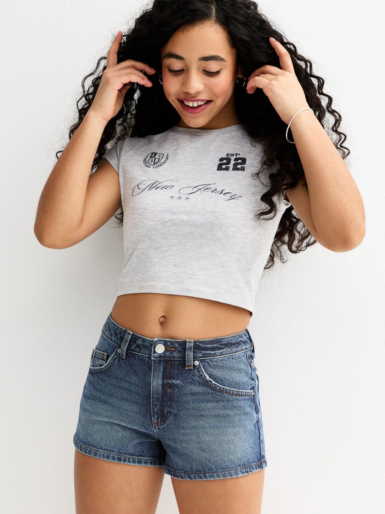 Image 1 of 5 of New Look 915 Girls Denim Shorts - Blue