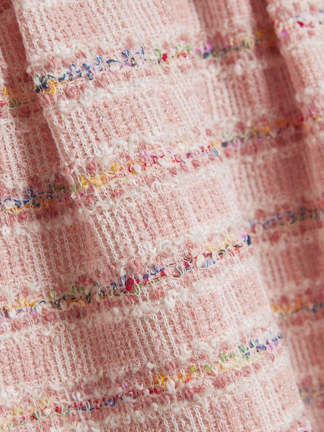 Image 5 of 5 of River Island Older Girls Boucle Skirt Set - Pink