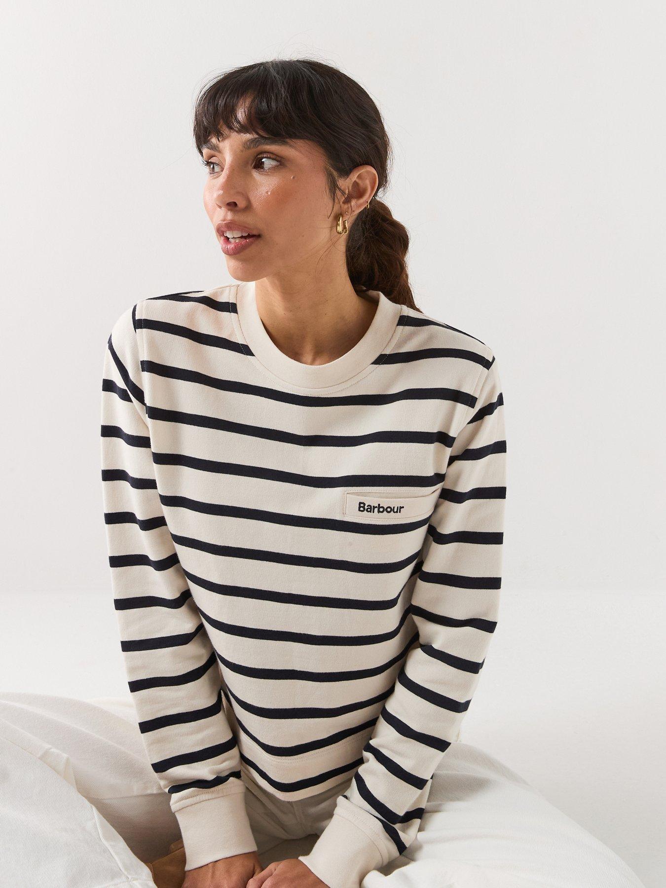 Barbour Aylesby Striped Sweatshirt - Navy
