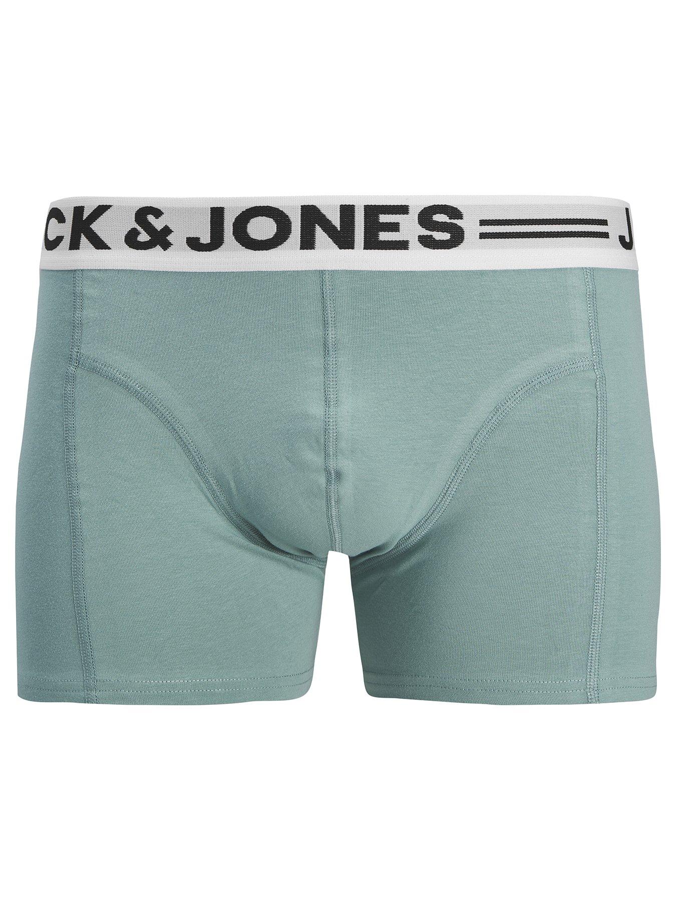 Image 2 of 5 of Jack & Jones Junior Boys 3 Pack Sense Trunks - Mineral Blue