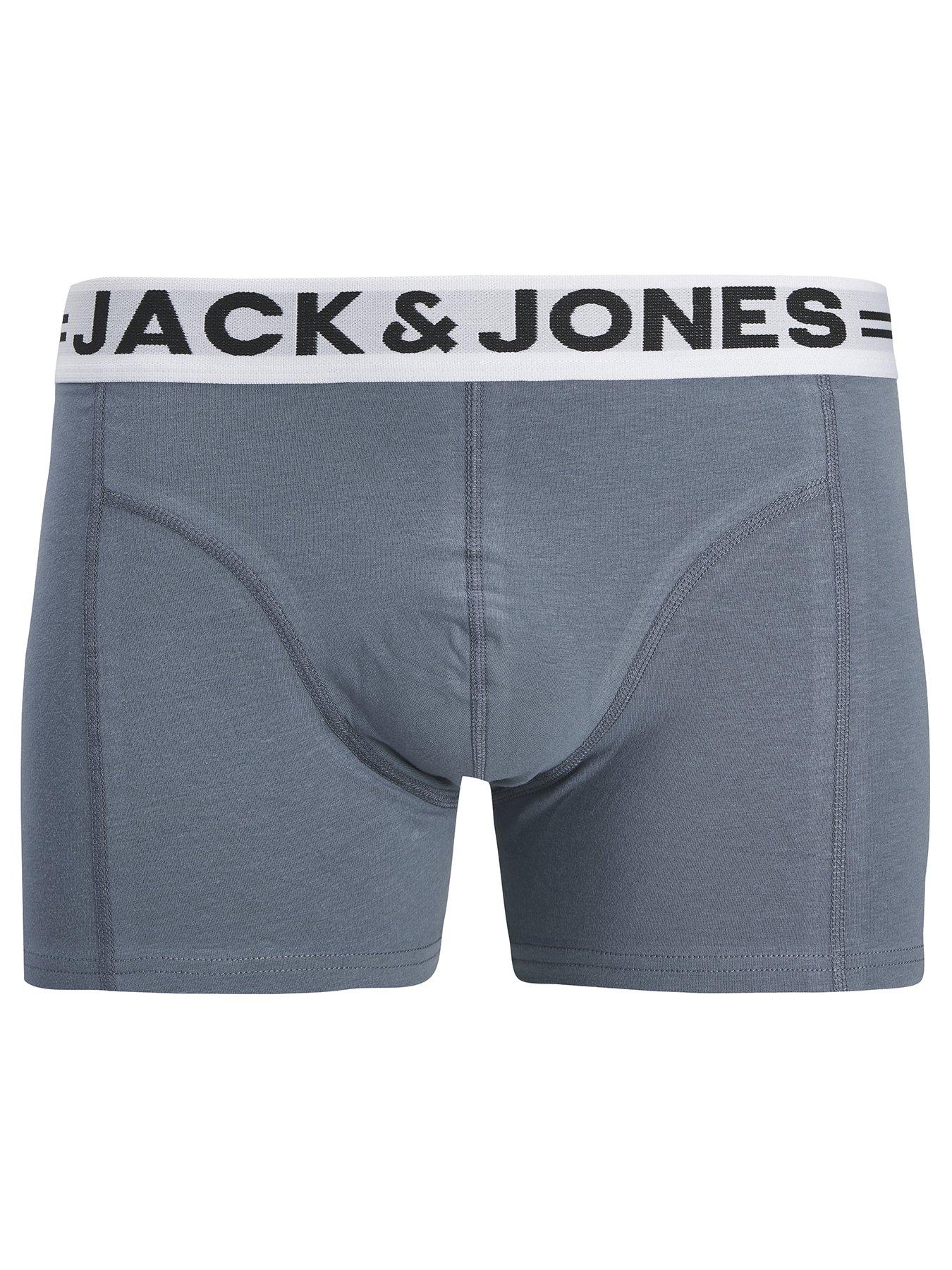 Image 3 of 5 of Jack & Jones Junior Boys 3 Pack Sense Trunks - Mineral Blue