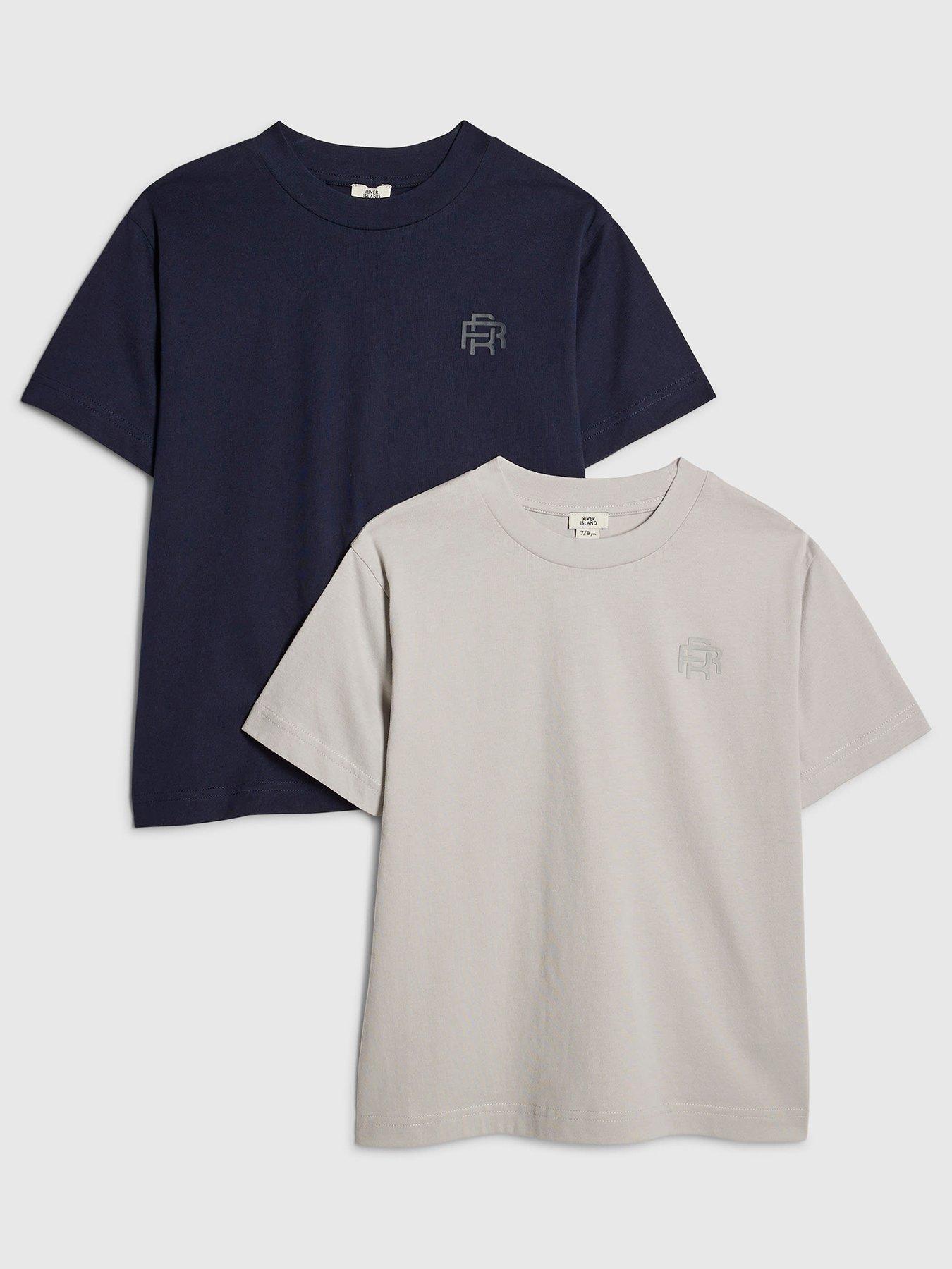 River Island Older Boys 2 Pack Essentials T-Shirts - Multi