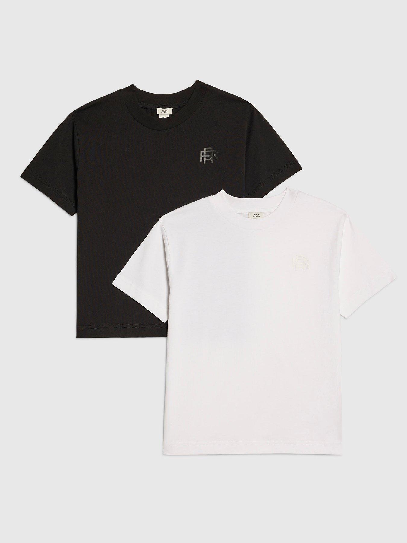 River Island Older Boys Rr Pack Of 2 T-shirts - Black