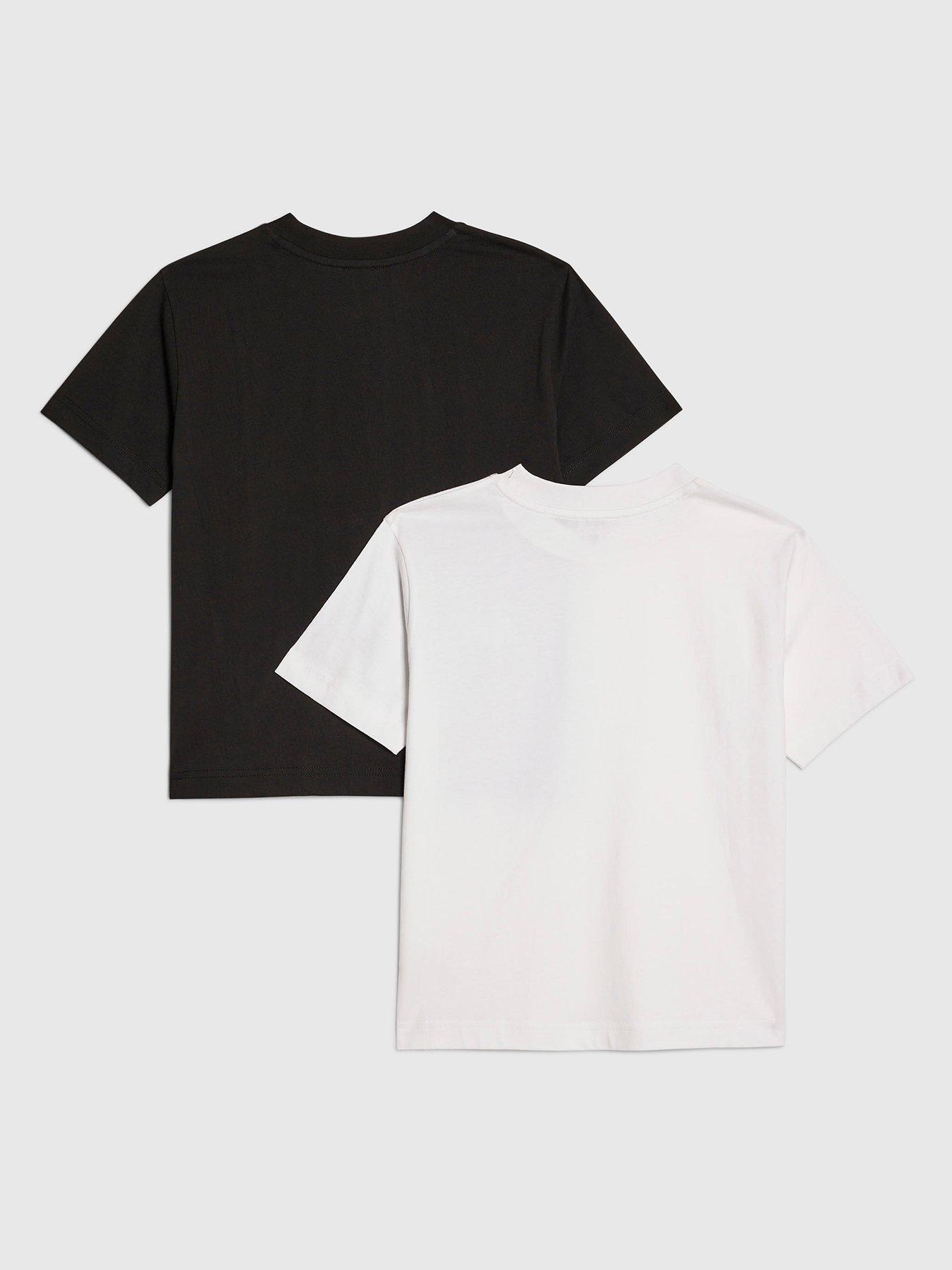 Image 2 of 4 of River Island Older Boys Pack Of 2 T-Shirts - Black/White