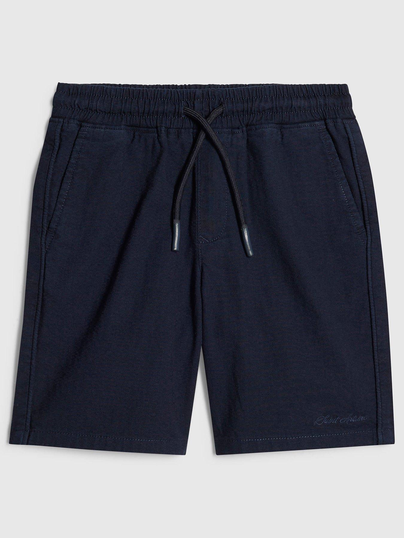 River Island Older Boys Pull On Drawstring Shorts, Navy, Size Age: 5-6 Years