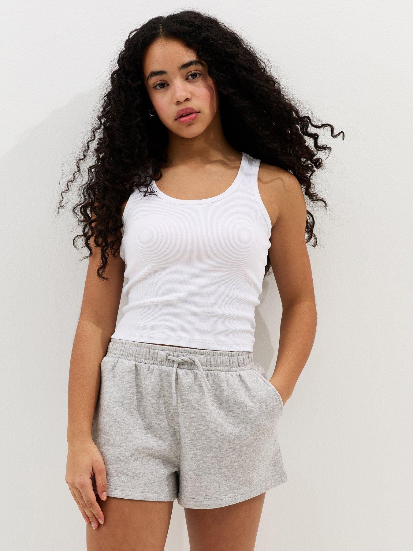 New Look 915 Girls Drawstring Jogger Shorts - Dark Grey