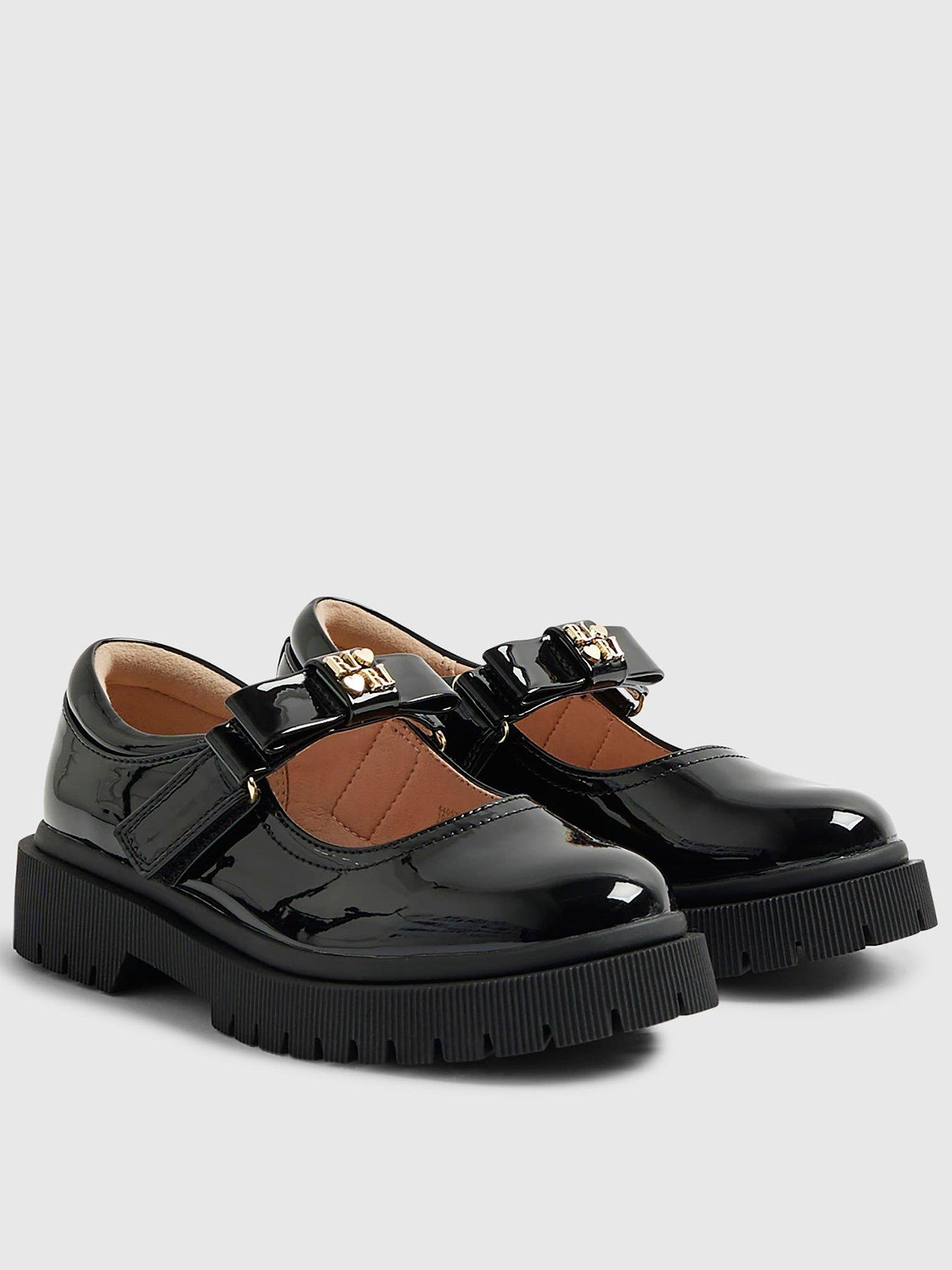 River Island Older Girls Multiple Straps Mary Jane Shoes - Black