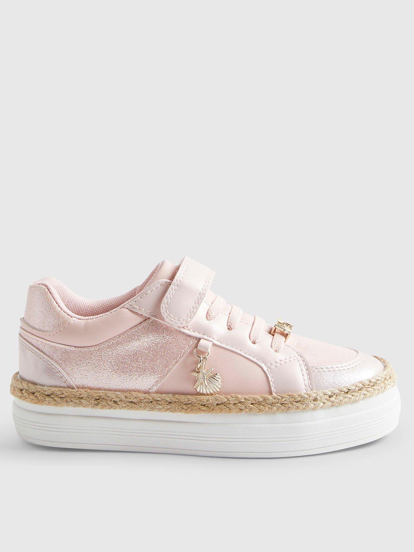 River Island Older Girls Shell Plimsole Shoes - Pink