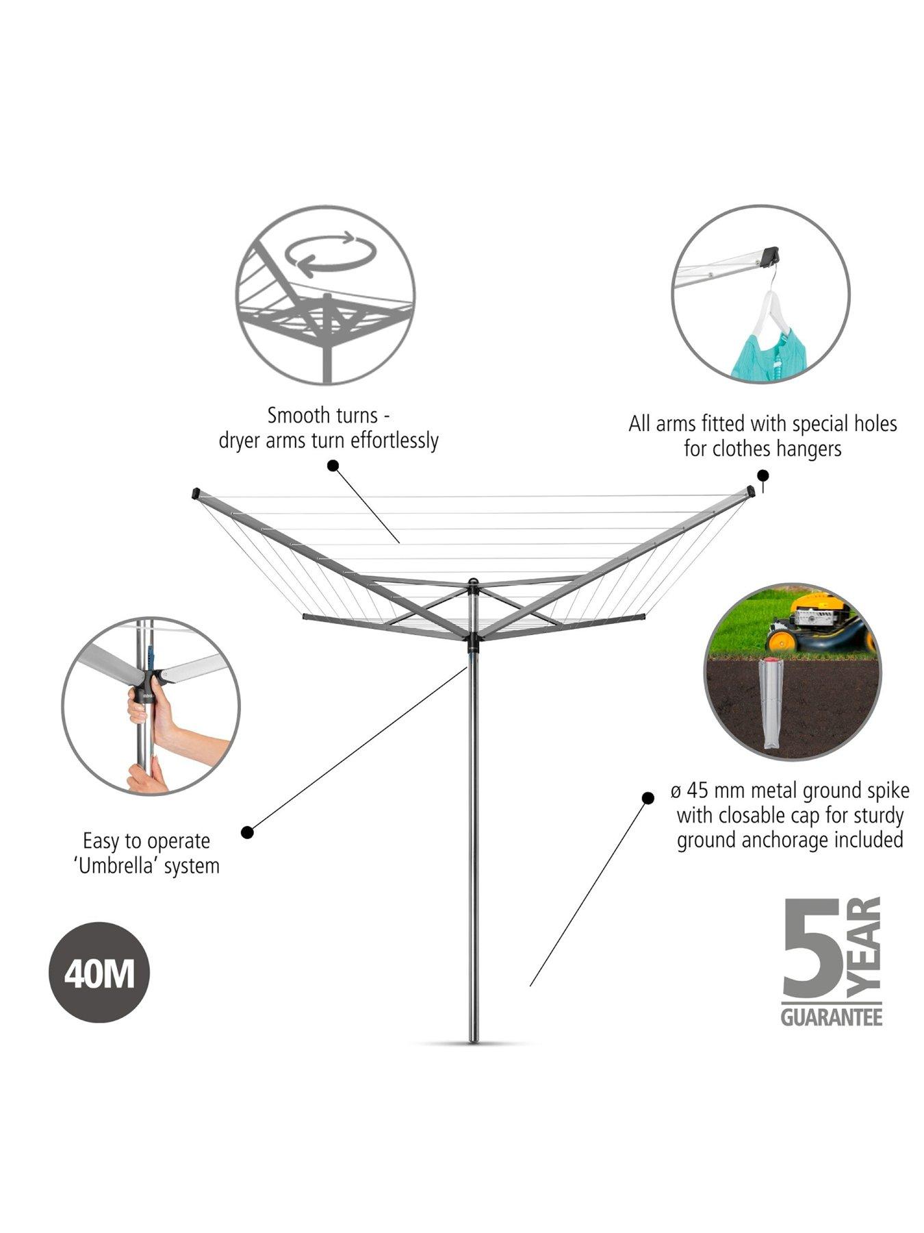 Image 3 of 7 of Brabantia Topspinner Rotary Dryer 40m With Metal Spear