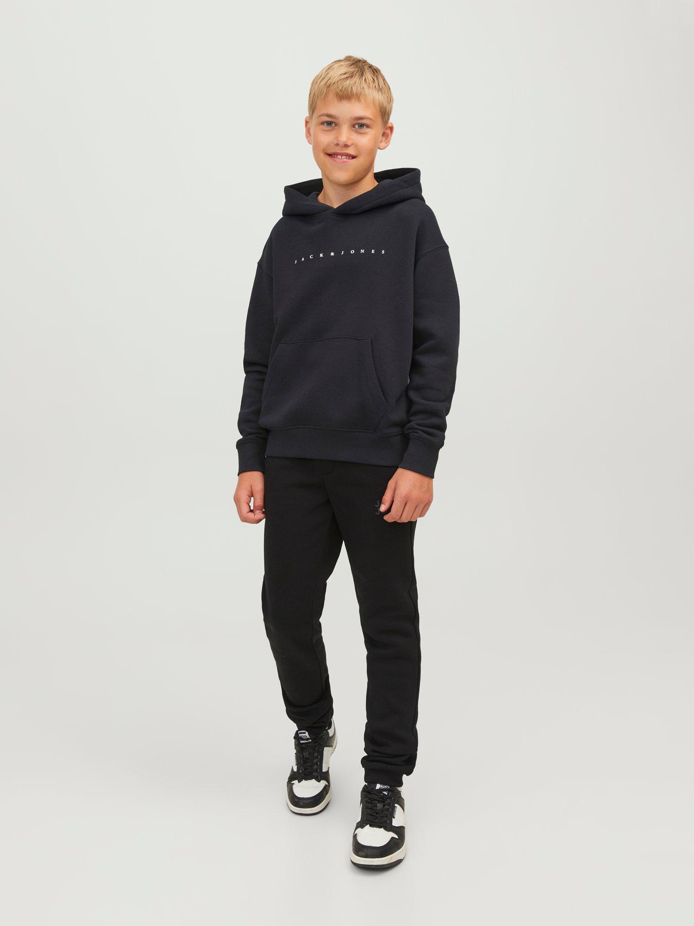 Image 3 of 7 of Jack & Jones Junior Boys Star Hoody - Black