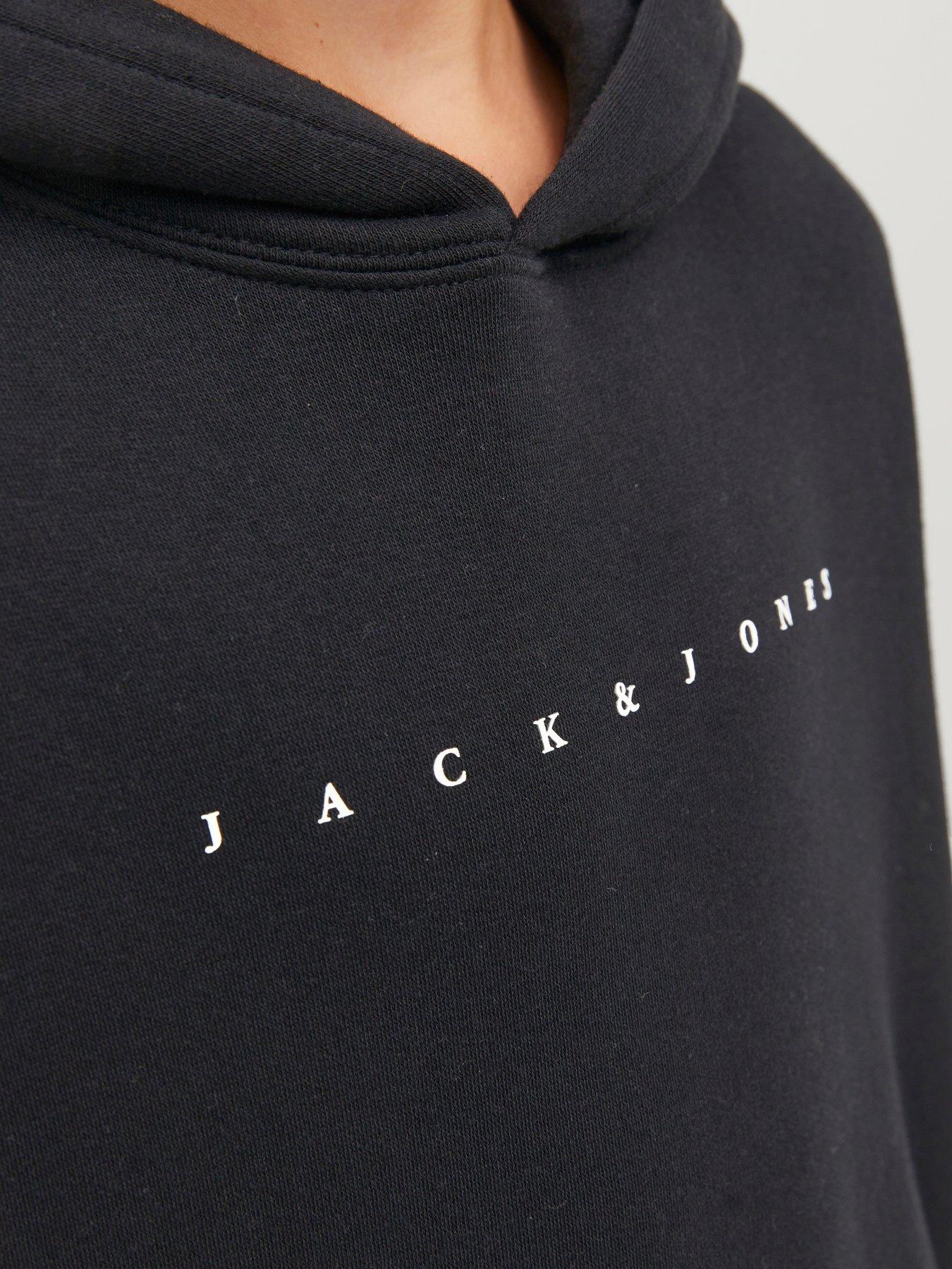 Image 5 of 7 of Jack & Jones Junior Boys Star Hoody - Black