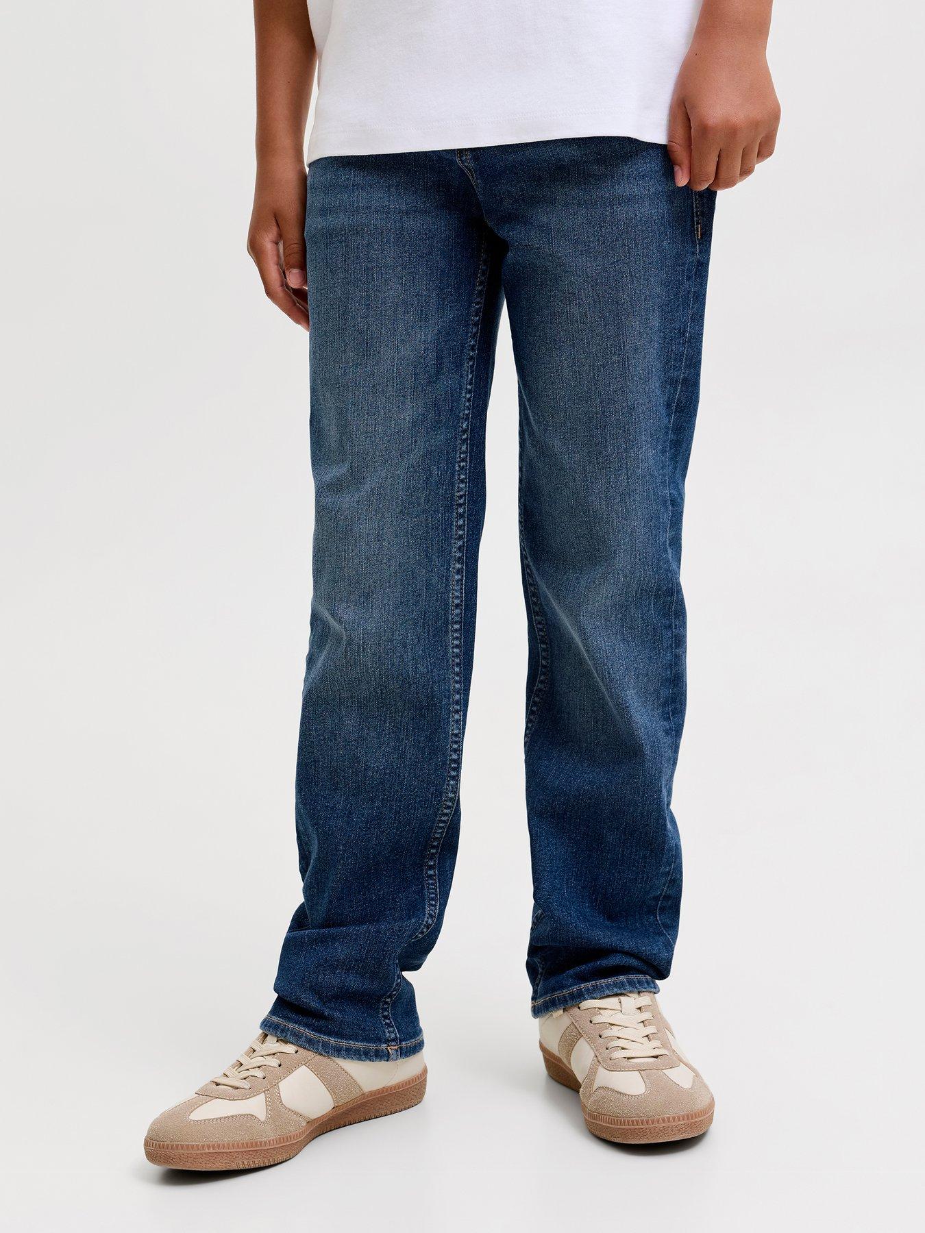 Jack And Jones Boys Kids' Clark Original Akm 295 Cotton Slim Jeans - Blue Denim - 8 Years - Image 2