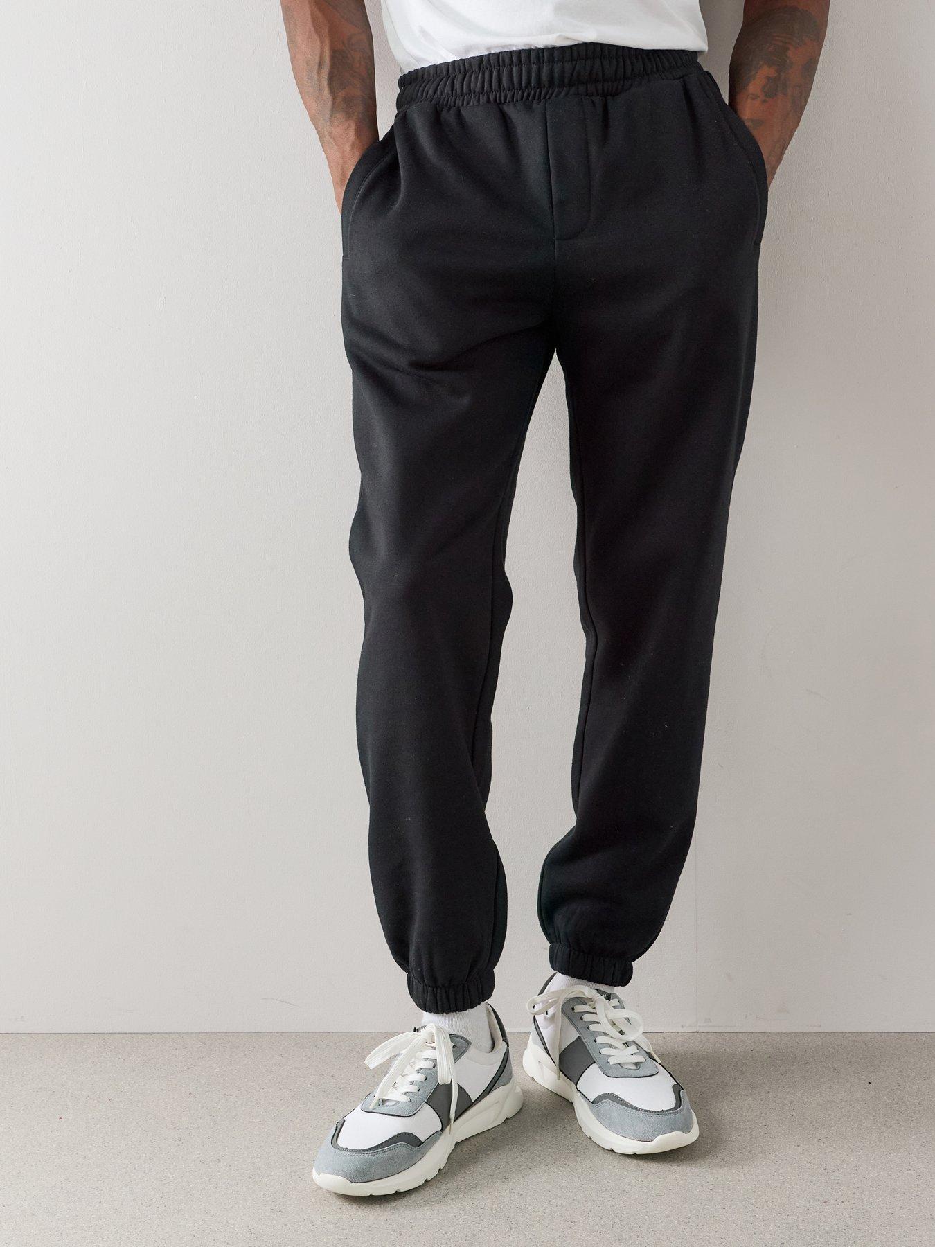 The Very Collection Essential Cuffed Joggers - Black
