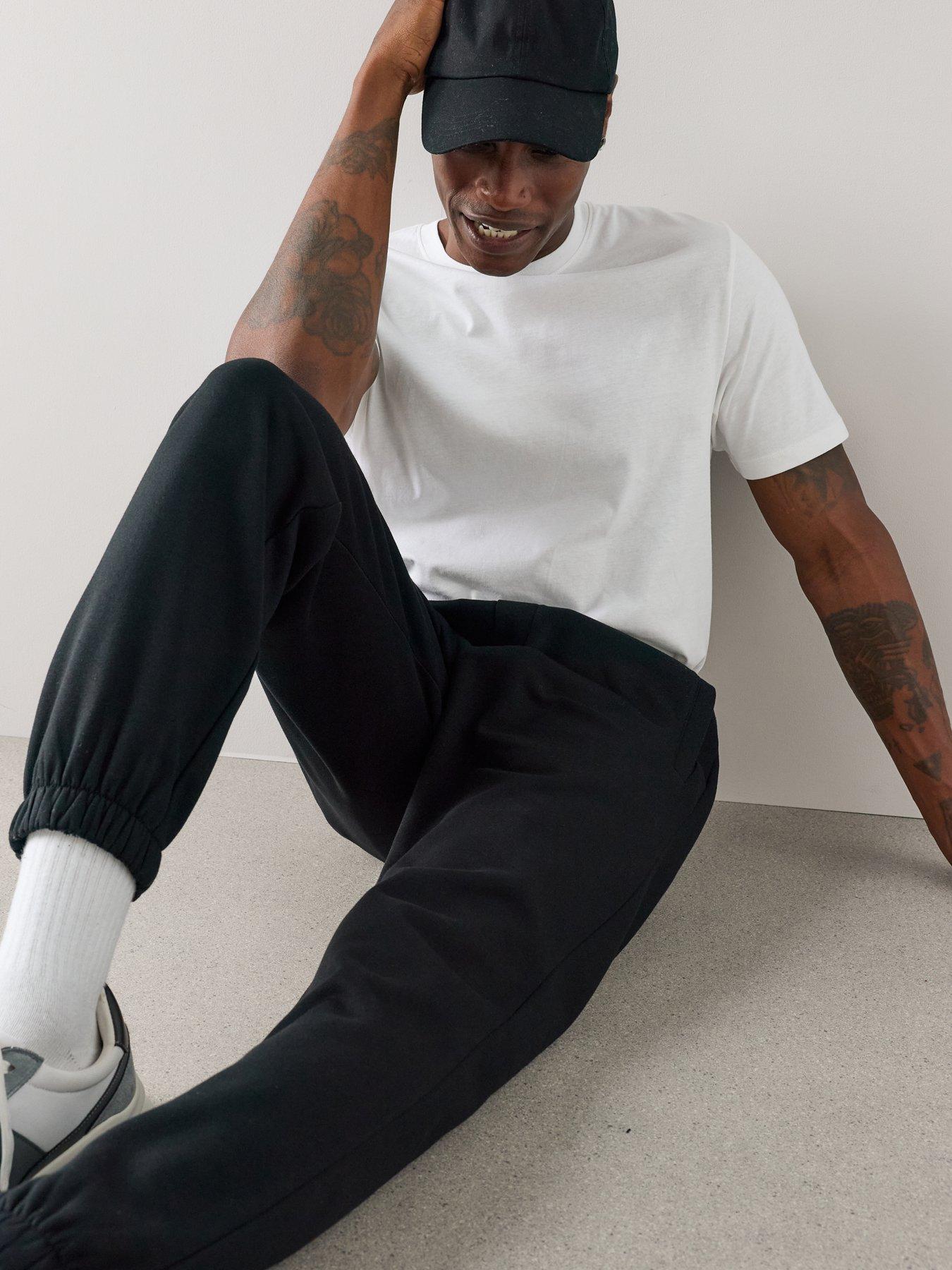 Image 5 of 7 of The Very Collection Essential Cuffed Joggers - Black