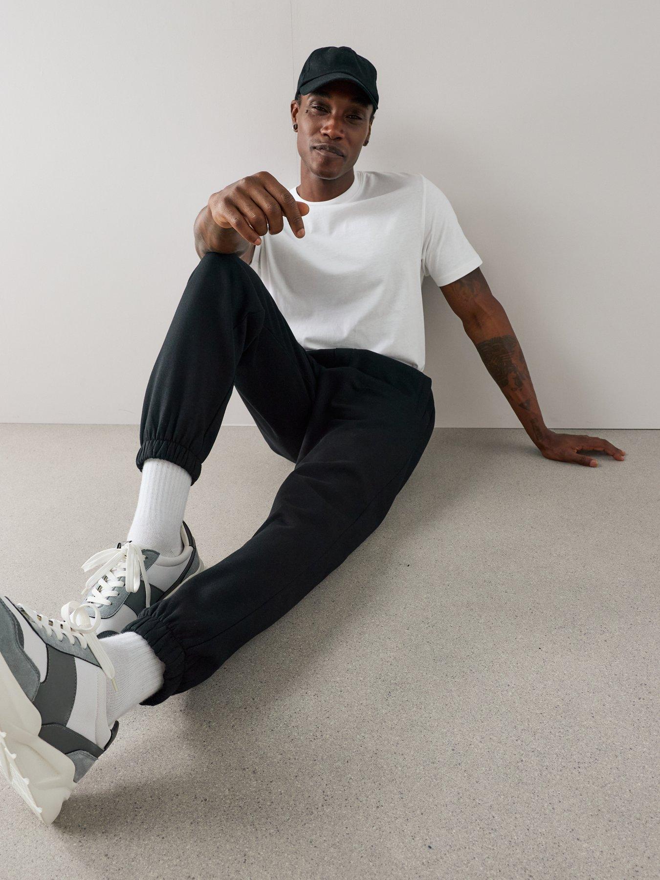 Image 6 of 7 of The Very Collection Essential Cuffed Joggers - Black
