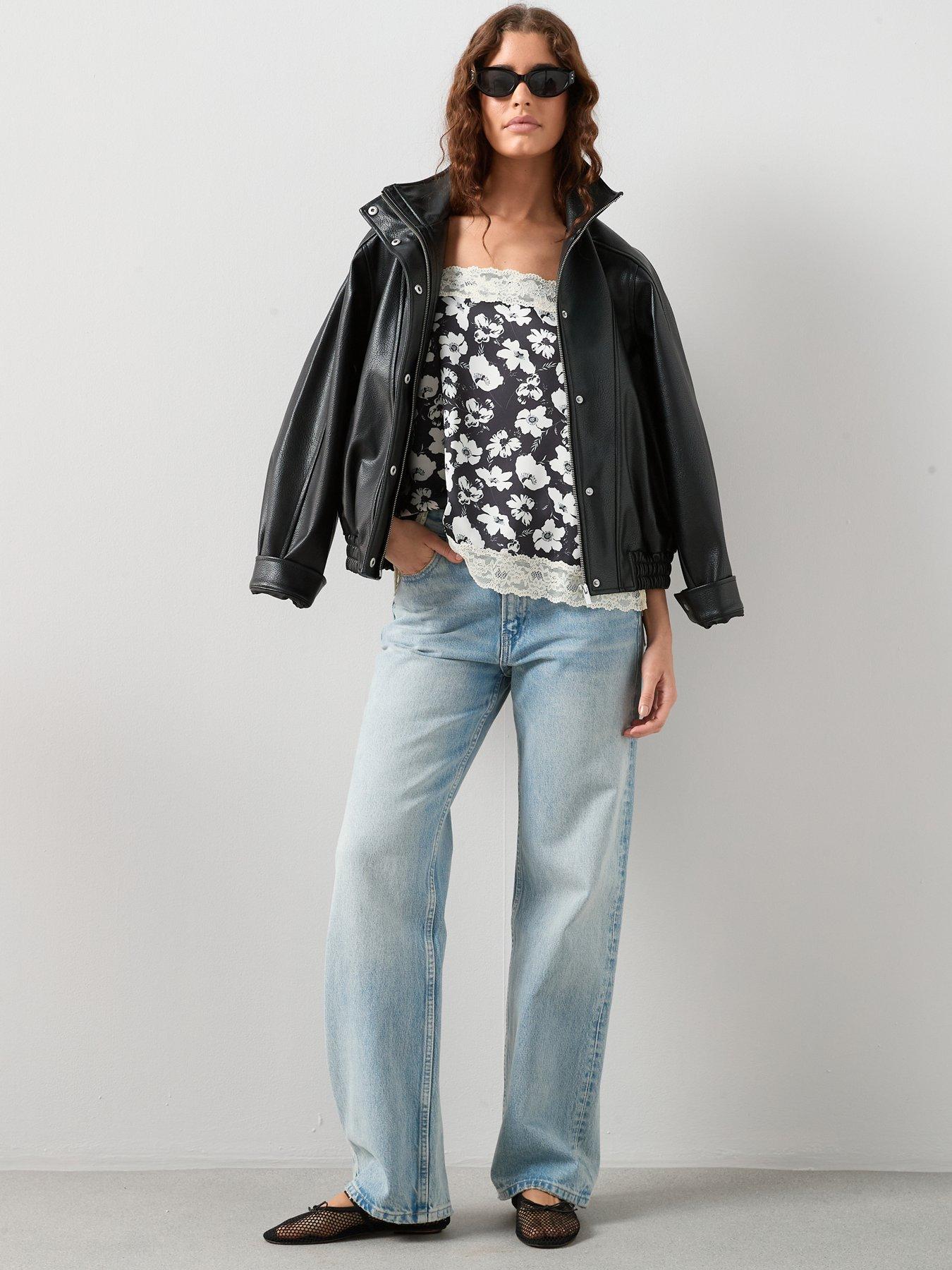 Image 3 of 6 of The Very Collection Lace Trim Square Neck Cami