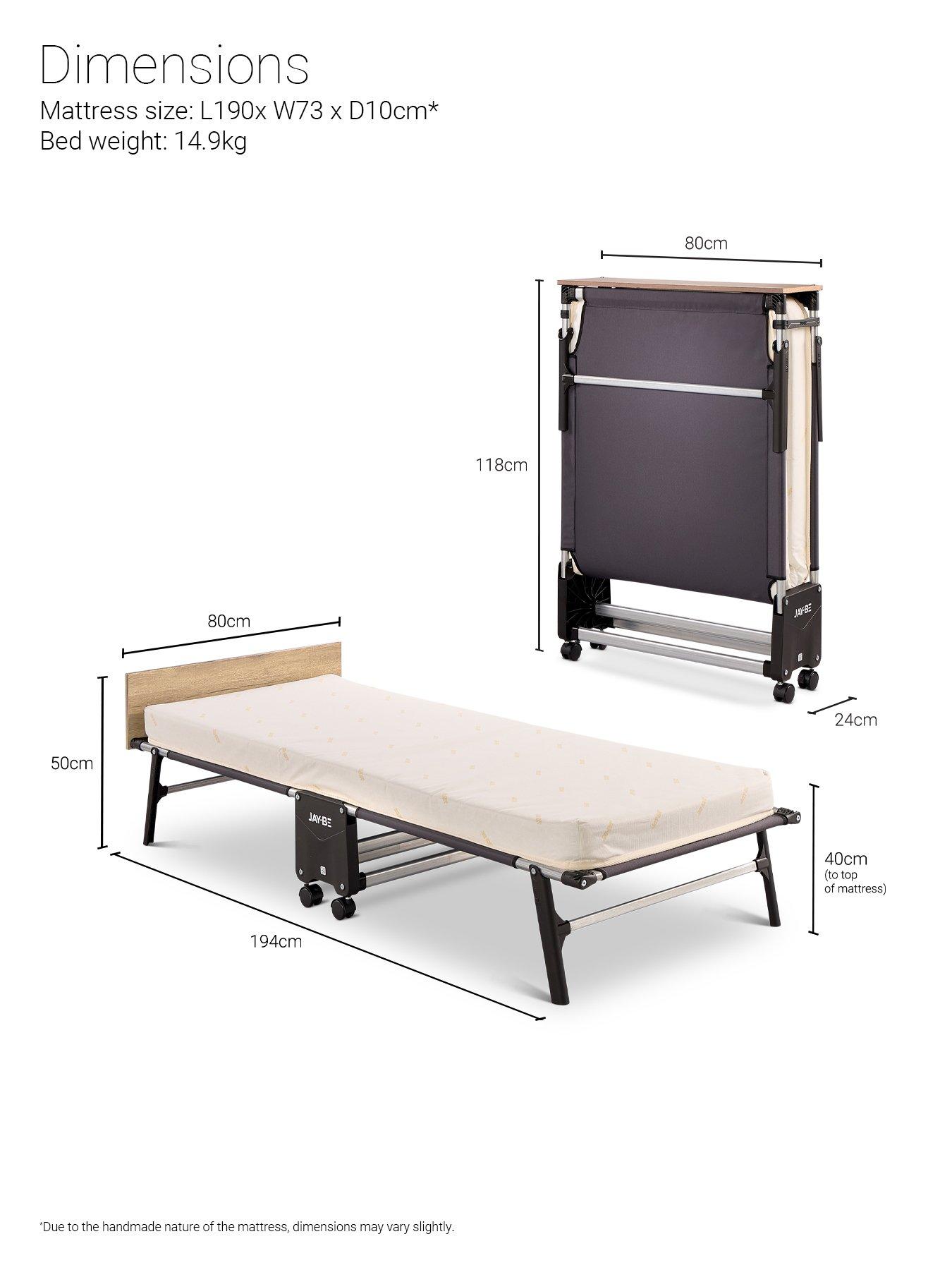 Image 7 of 7 of Jaybe TC80 Tourist Folding Bed with Contract Comfort Mattress - Single