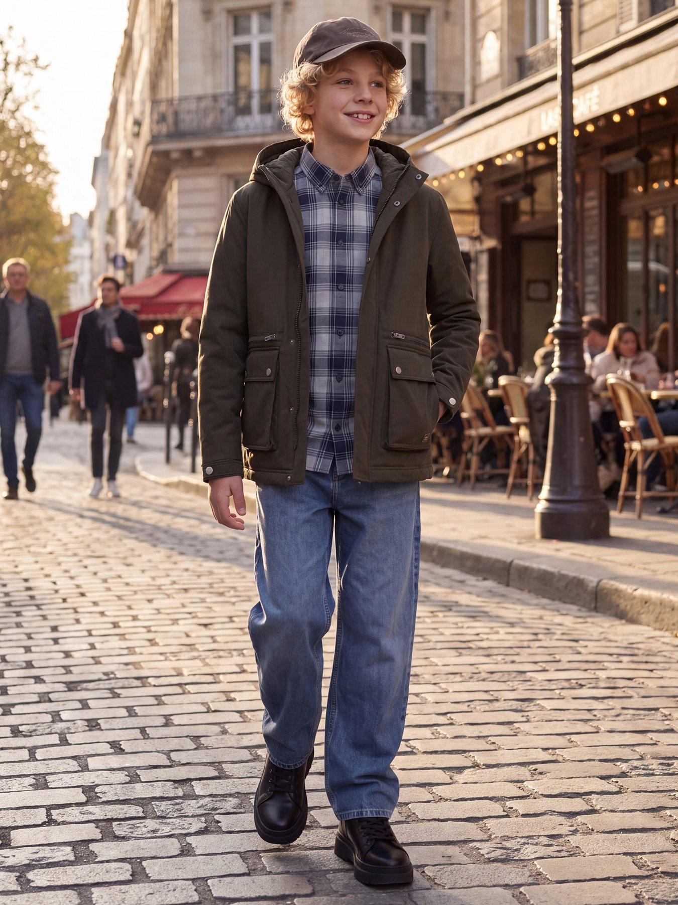 Jack & Jones Junior Boys Wolf Parka, Rosin, Size Age: 16 Years
