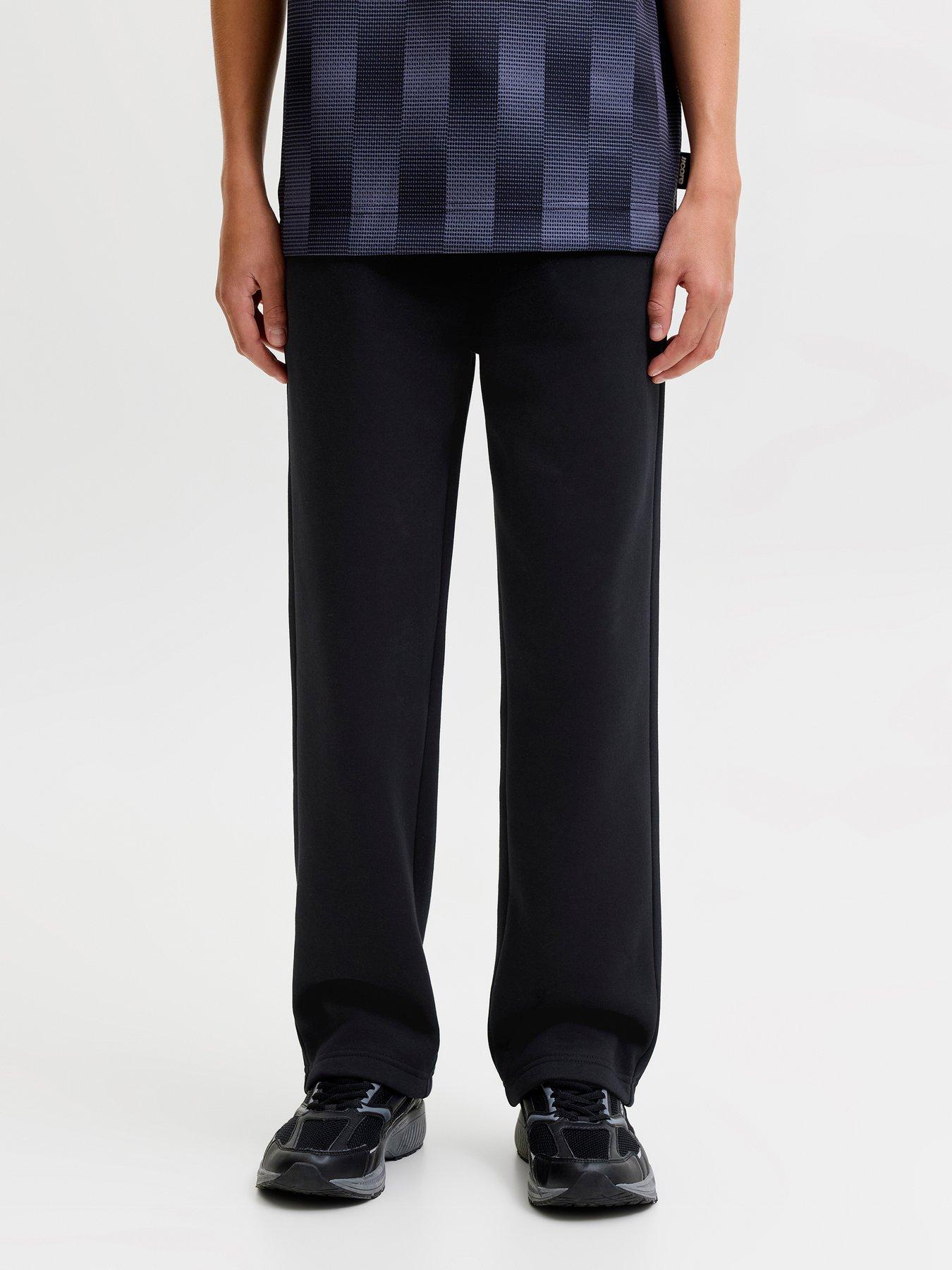 Jack And Jones Boys Kids' Kane Bradley Open Hem Cotton Joggers - Black - 10 Years - Image 2