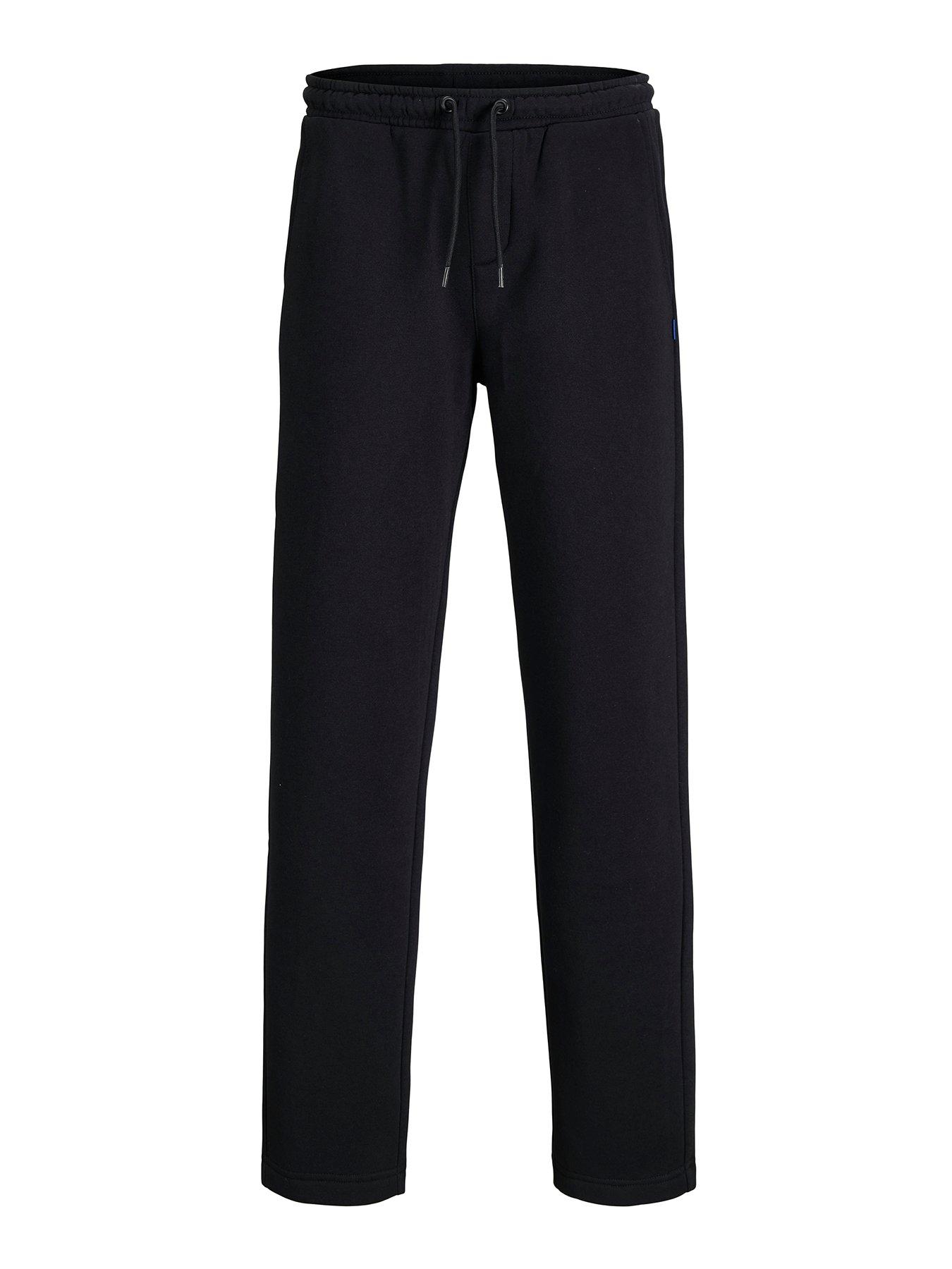 Jack & Jones Junior Boys Kane Bradley Uncuffed Sweat Pants - Black