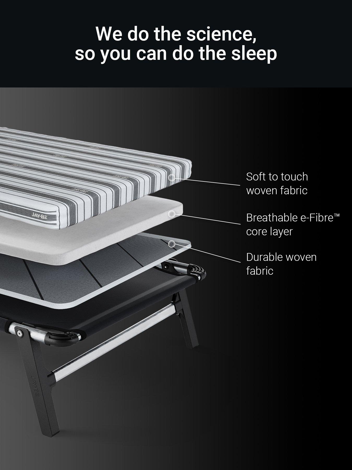 Image 6 of 8 of Jaybe QE80 Quick Folding Bed with Comfort Mattress, Single