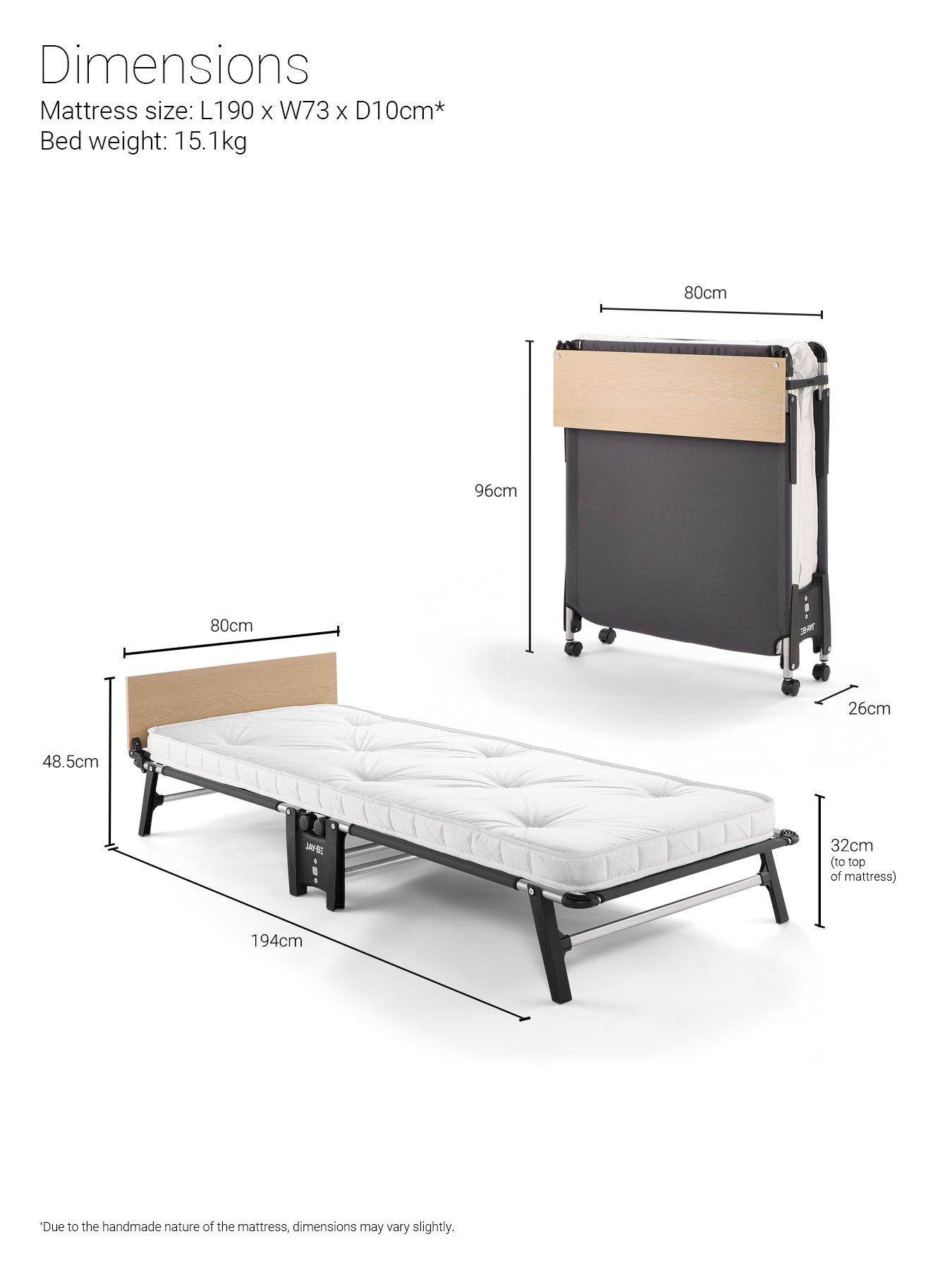 Image 7 of 8 of Jaybe QP80 Quick Folding Bed with Pocket Sprung Mattress, Single