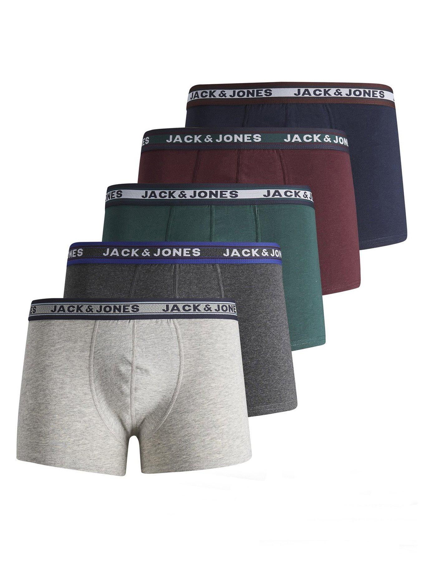 Jack & Jones Junior Boys Green Multi Boxers 5 Pack - Image 2