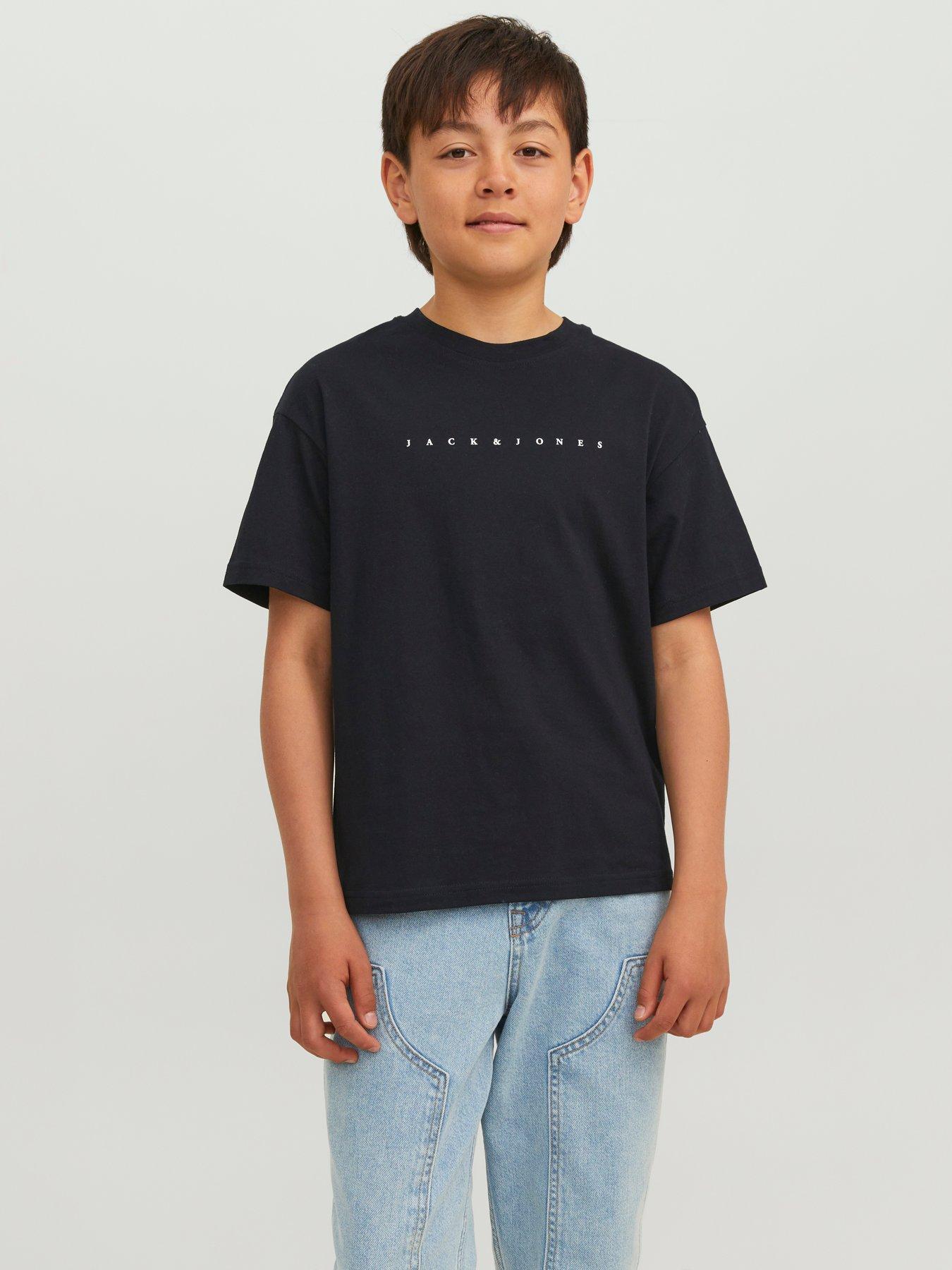 Jack & Jones Boys Black Child's T-Shirt Star - Image 3