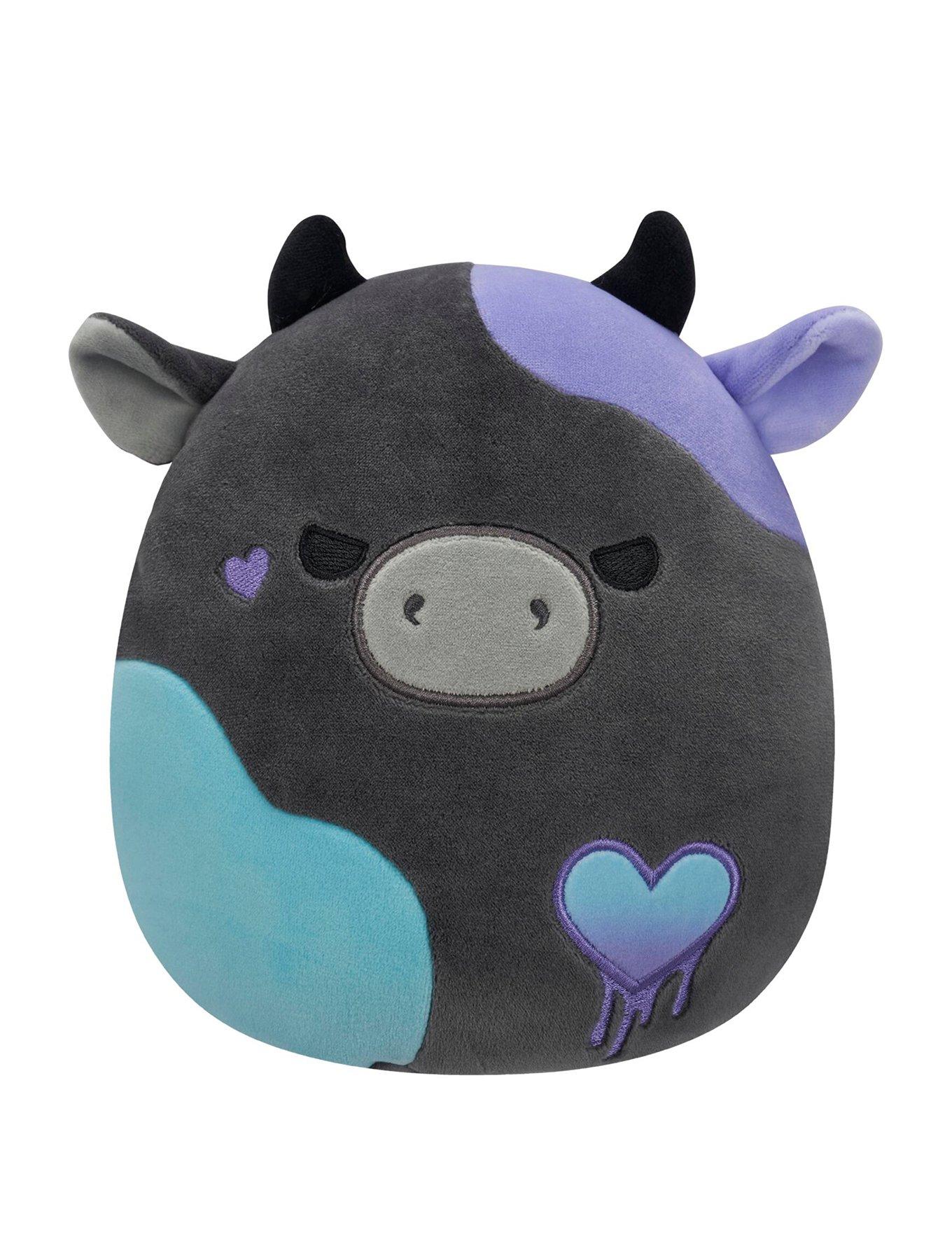Image 1 of 8 of Squishmallows Smithereens The Charcoal Grey Cow 8inch Squishmallow&nbsp;