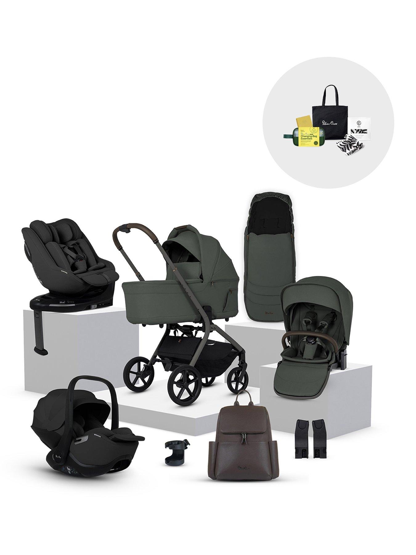 Silver Cross Breez Family Travel System Pushchair Bundle - Pewter