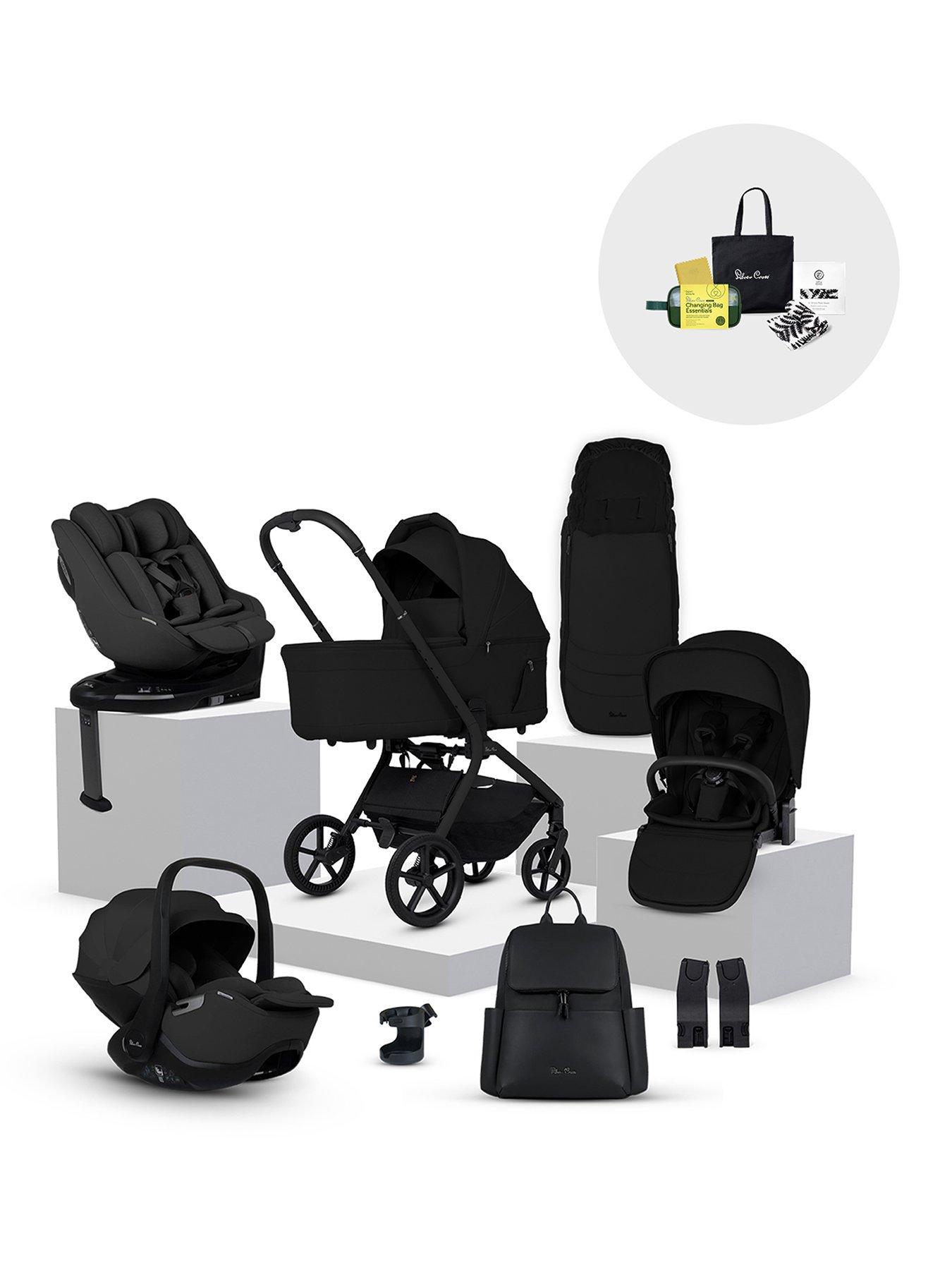 Silver Cross Breez Family Travel System Pushchair Bundle - Onyx