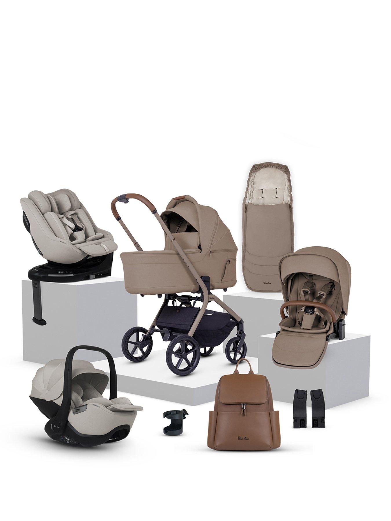 Image 1 of 7 of Silver Cross Breez Family Travel System Pushchair Bundle - Champagne
