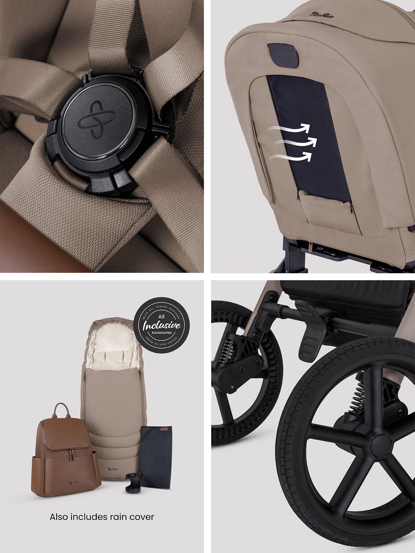 Image 6 of 7 of Silver Cross Breez Family Travel System Pushchair Bundle - Champagne